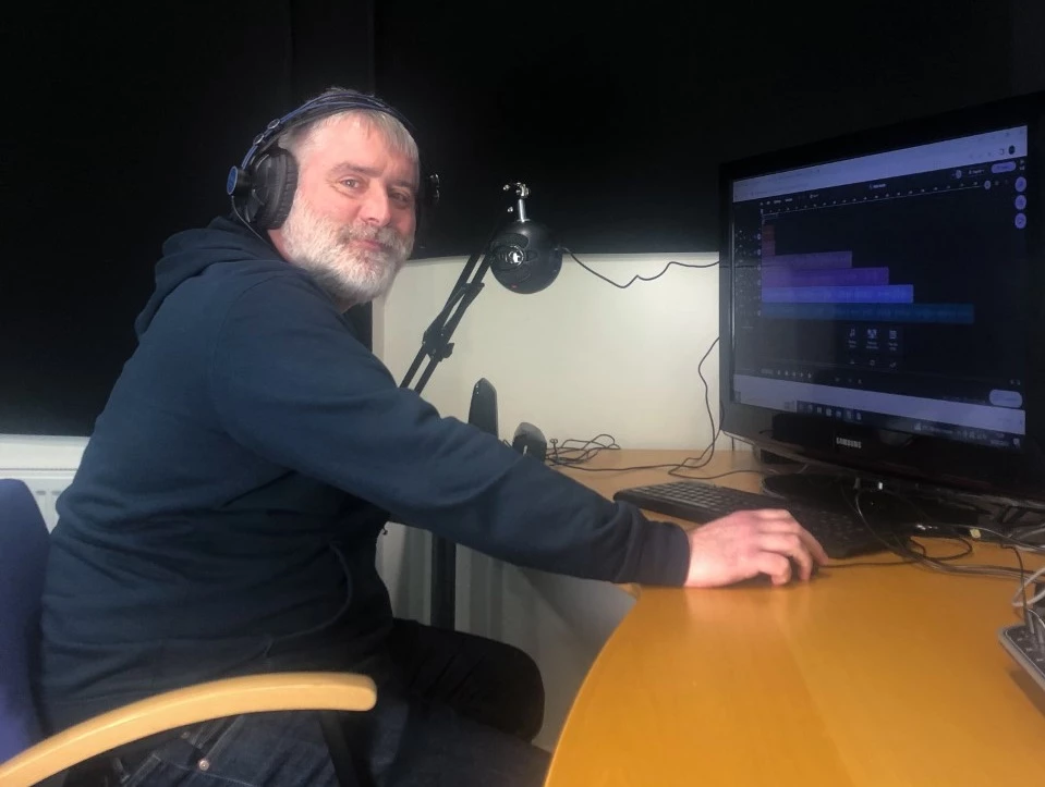 Managing Director Ryan Bracha in his Mexborough office studio