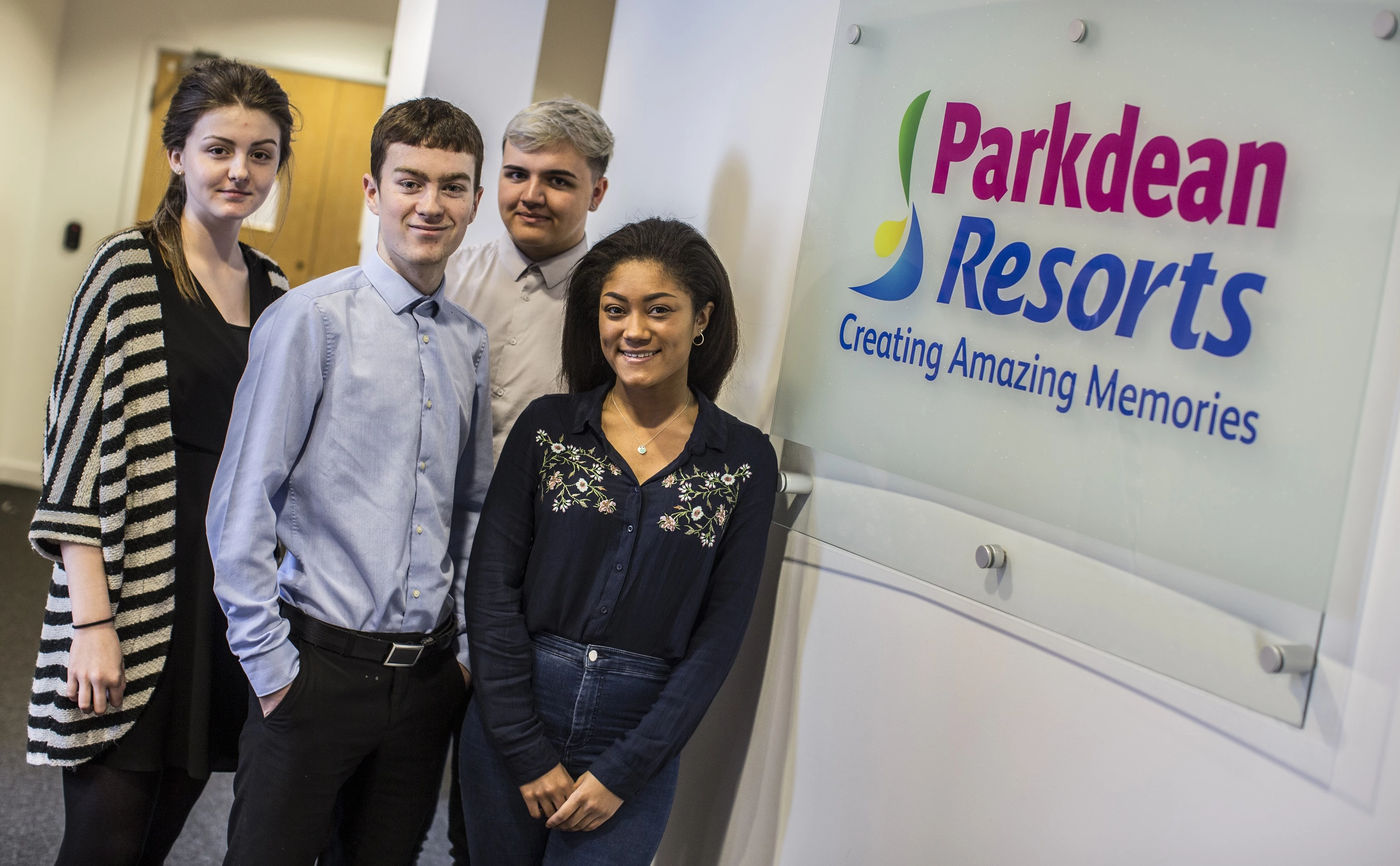 Some of Parkdean Resorts' current apprentices 