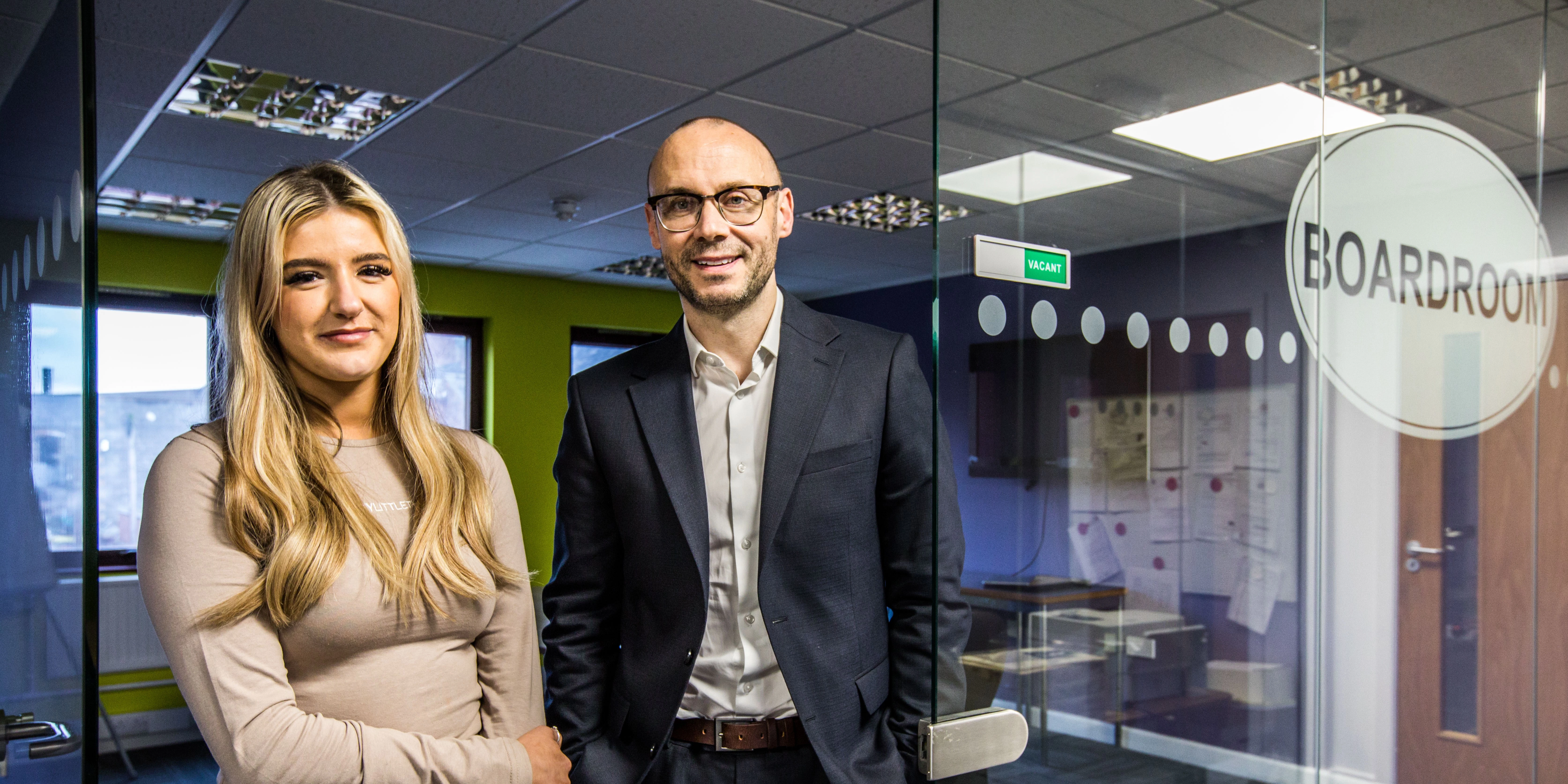 L-R Pneuma Group's Business Administrator Kay Kendall and MD Keith Nicholson at the newly acquired Central Point offices