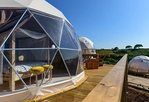 Illustrative example of how the Geodesic Domes may look