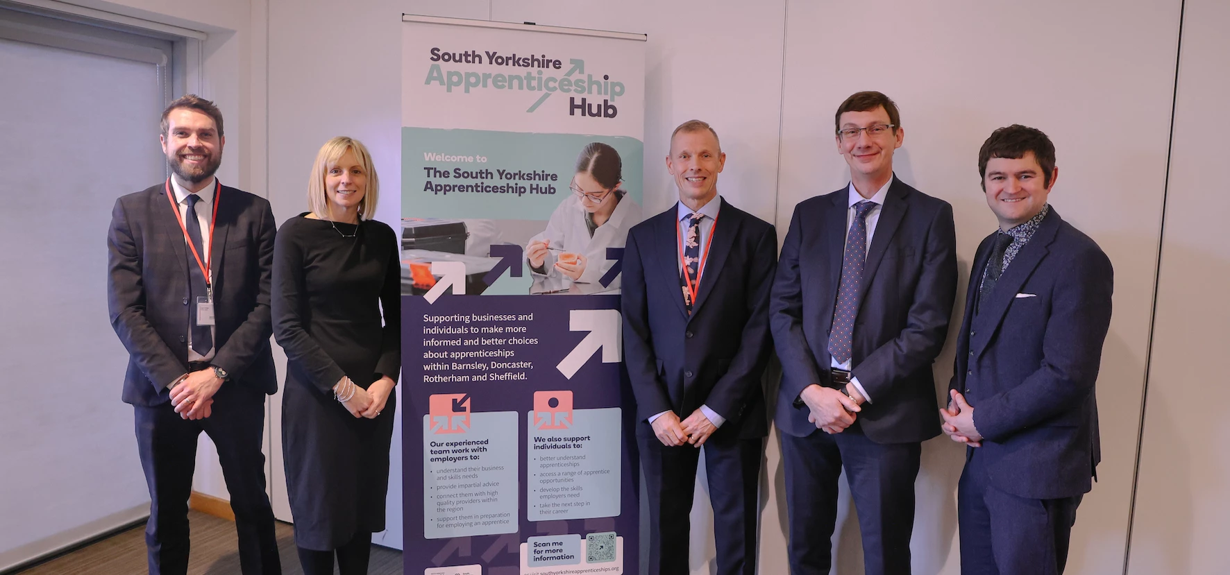 Business and education leaders at the South Yorkshire Apprenticeship Hub Launch