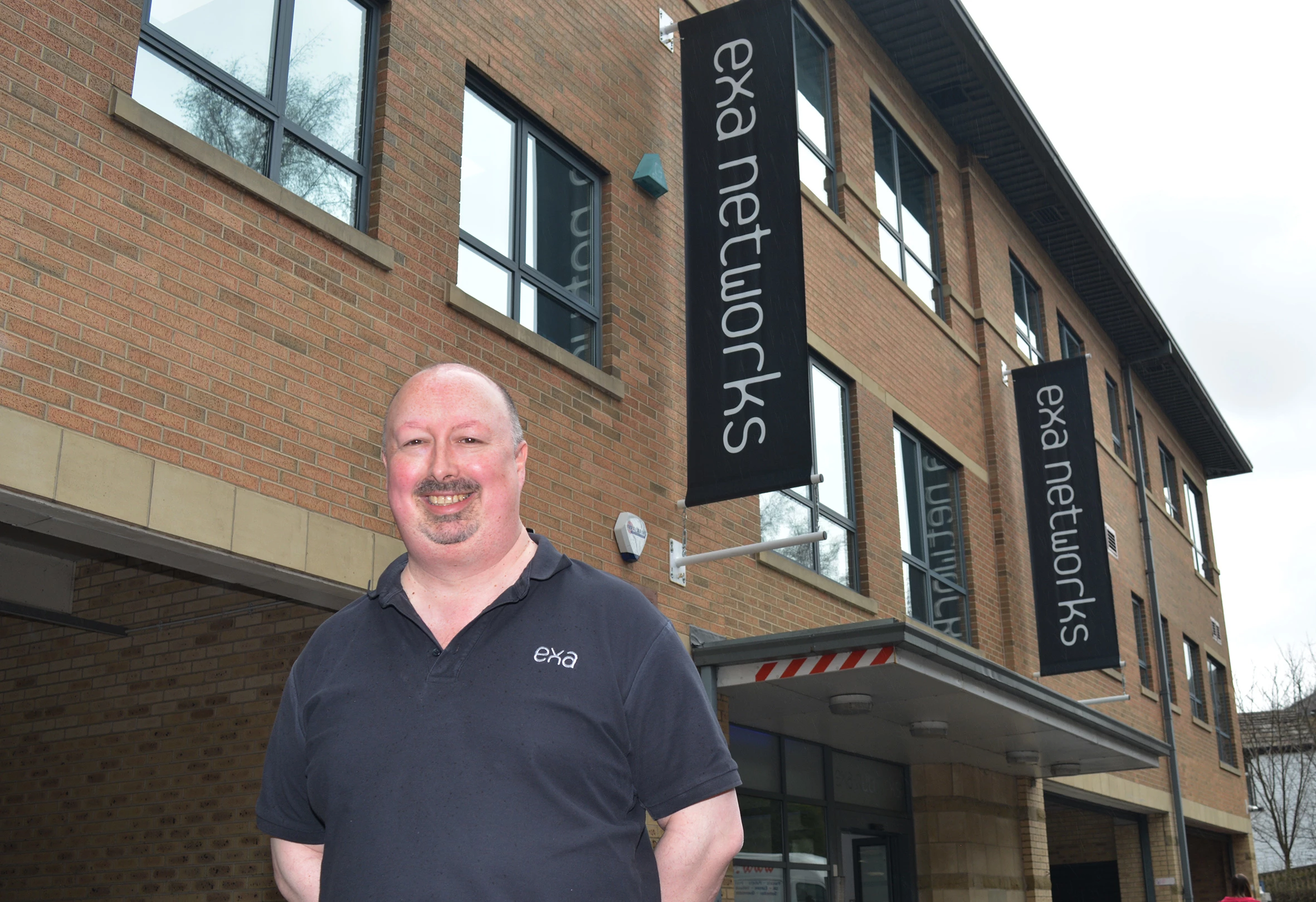 Exa Networks’ co-founder and director Mark Cowgill outside the company’s offices in Bolton Road, Bradford