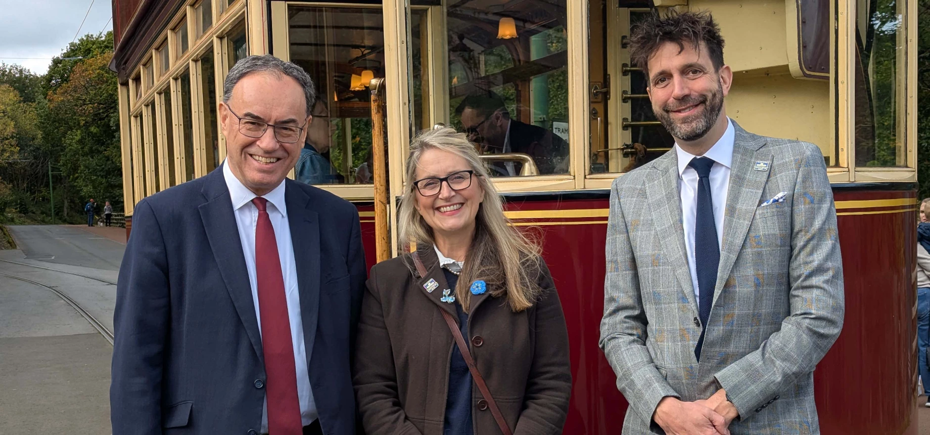 Bank of England Governor visits Beamish Museum, pictured with Beamish CEO and Chair.jpg
