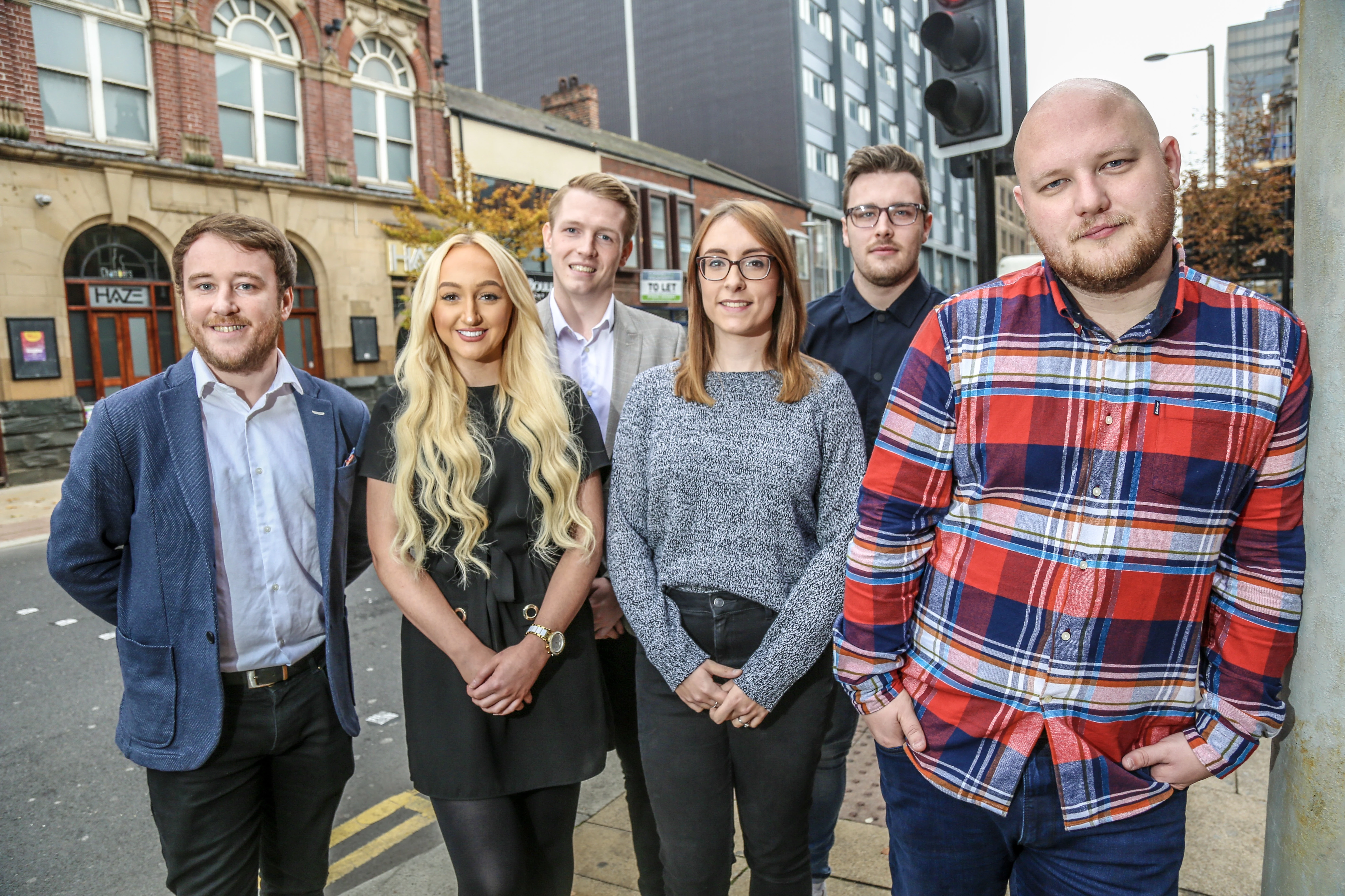 Mabo marketing director James Lees (right) with some of the company's new recruits