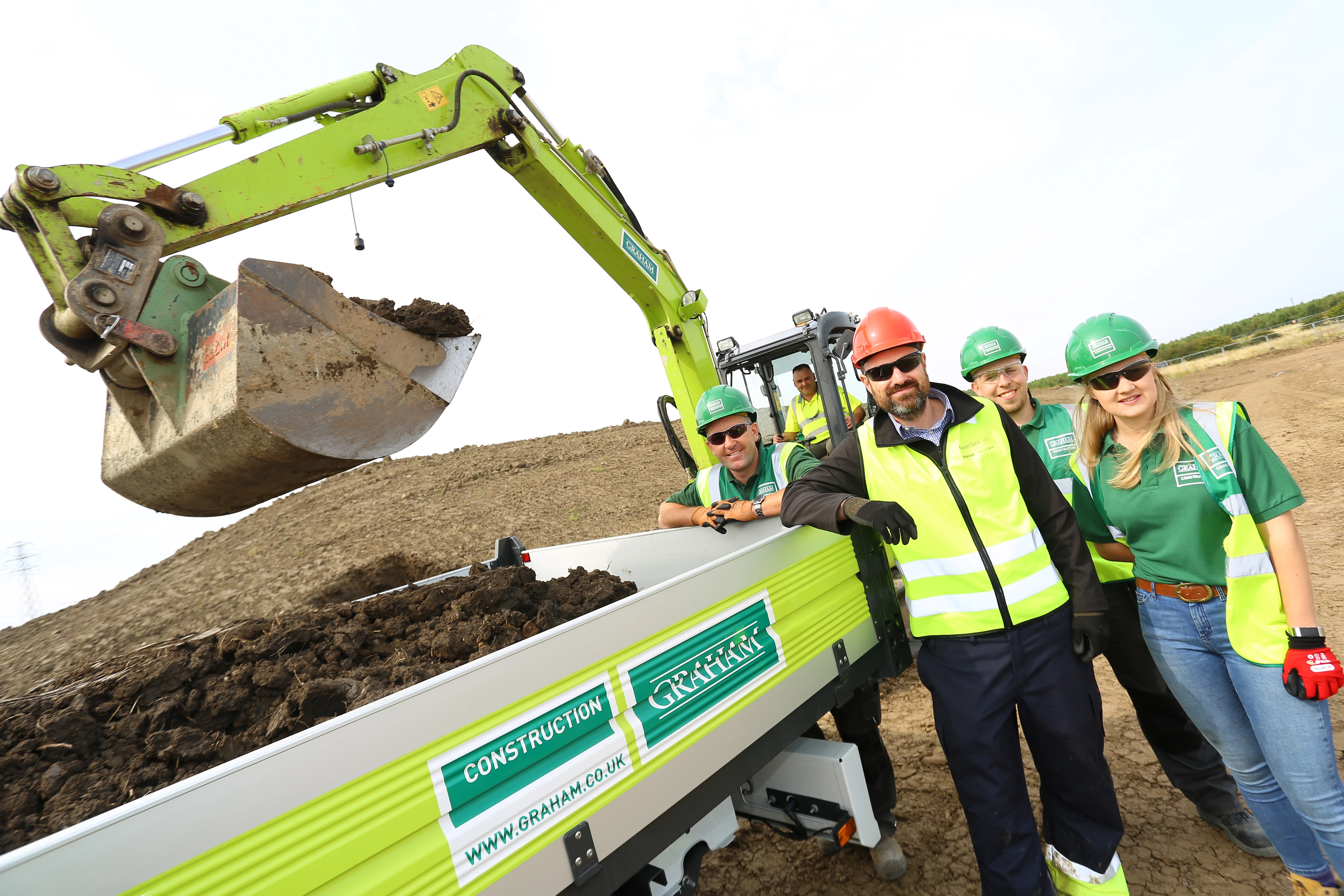 NSL team loading topsoil donation for Northumberlandia