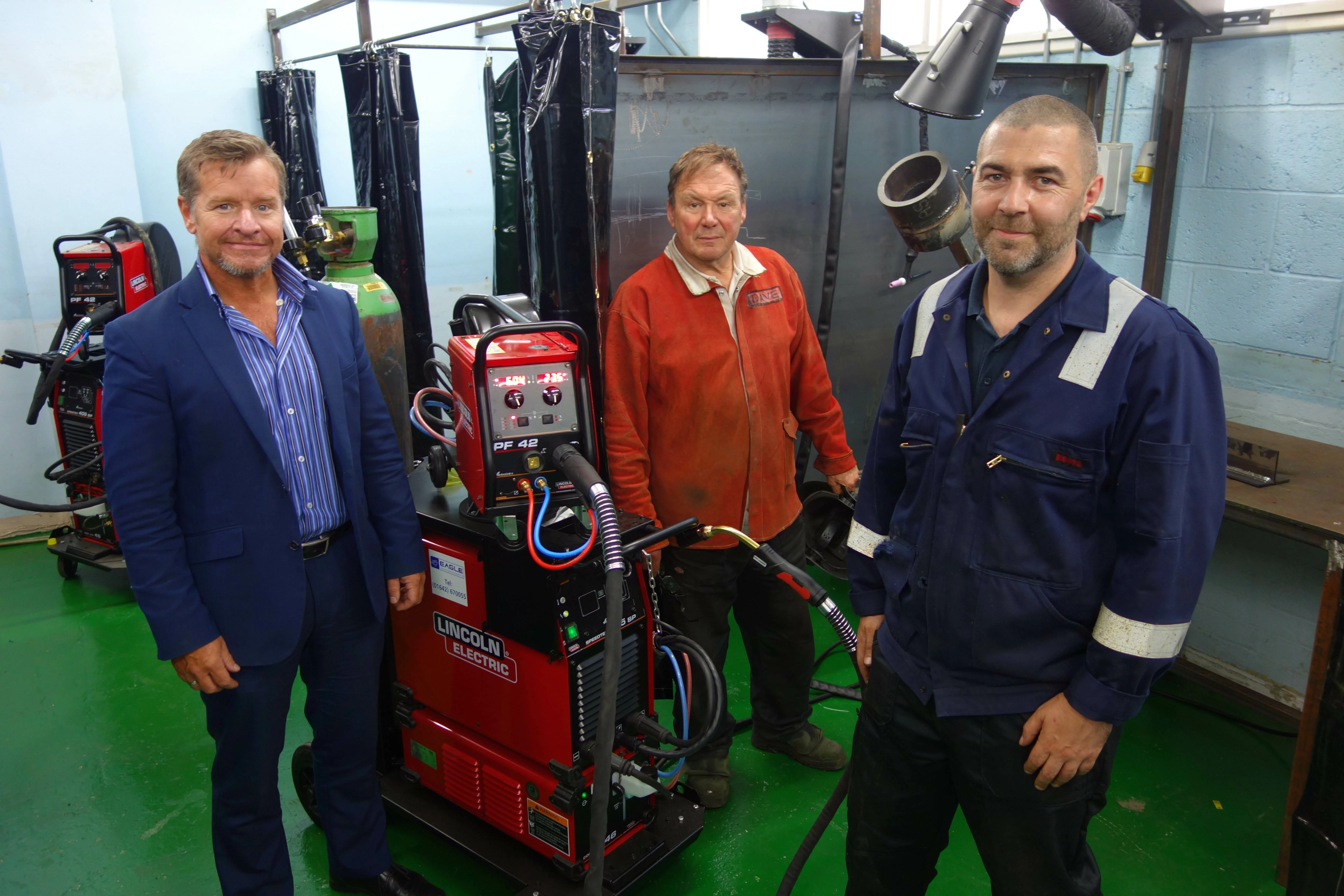 NETA Commercial Training Manager Graham Middleditch, welding instructor Dave Stephenson and Commercial Engineering Co-ordinator Iain Taylor