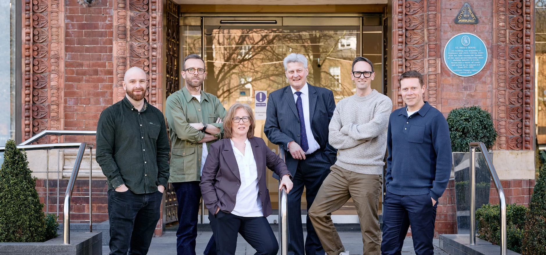 Left to right, Adam Barrowcliff and Damon Bryan of HyperFinity; Anne Blanden and Alex McWhirter of Finance Yorkshire; Thomas Hill and Peter Denby of HyperFinity.jpg
