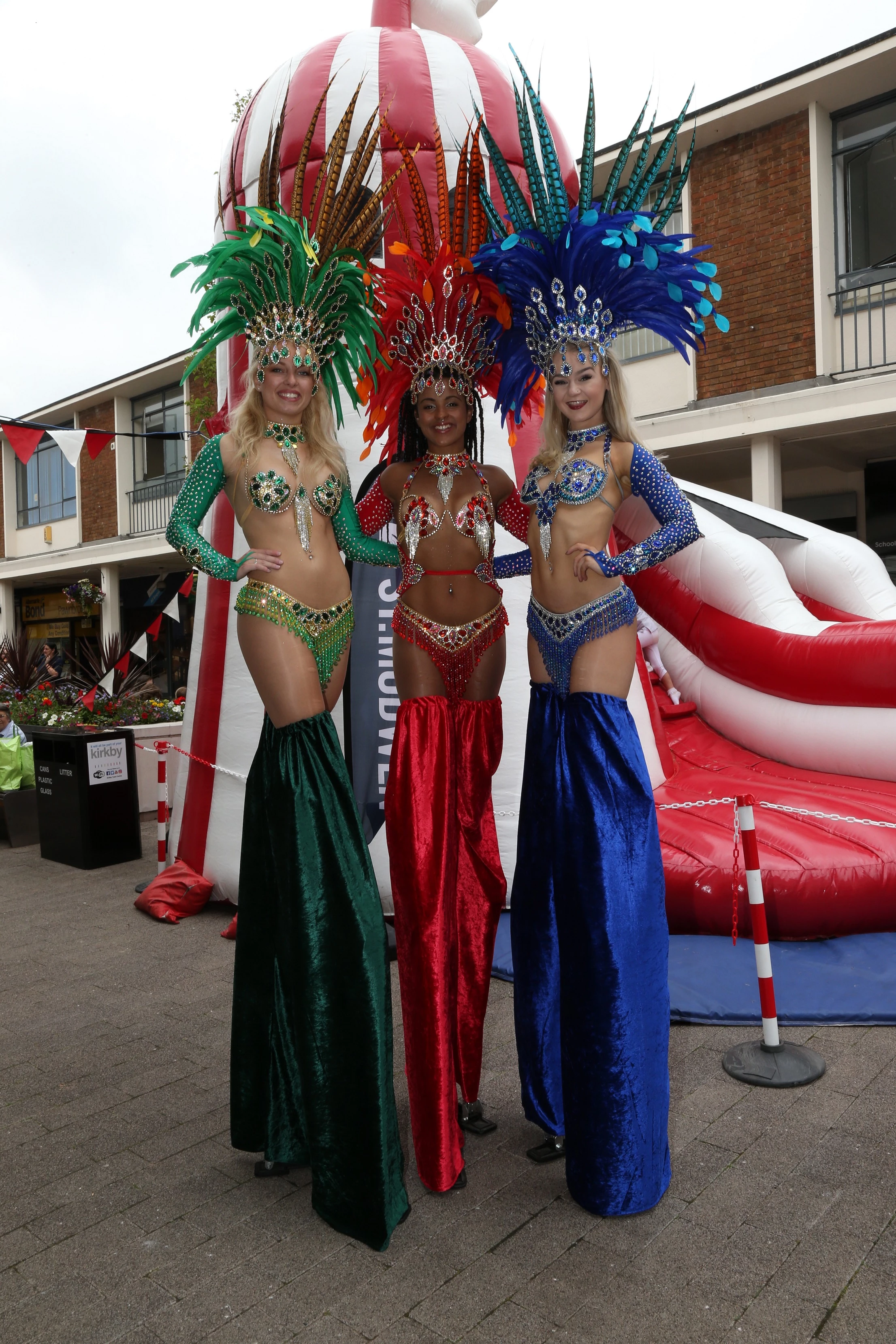 Rio carnival performers at Kirkby Town Centre