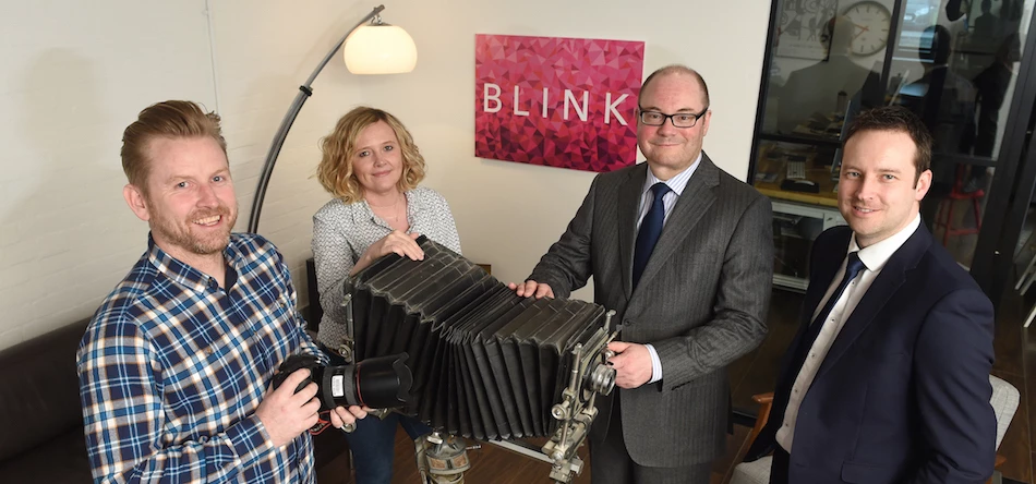 L-R: Blink Group's Steven and Emma Livesey, Paul Bennett (MHA Moore and Smalley) and Danny Pennington (Allied Irish Bank)