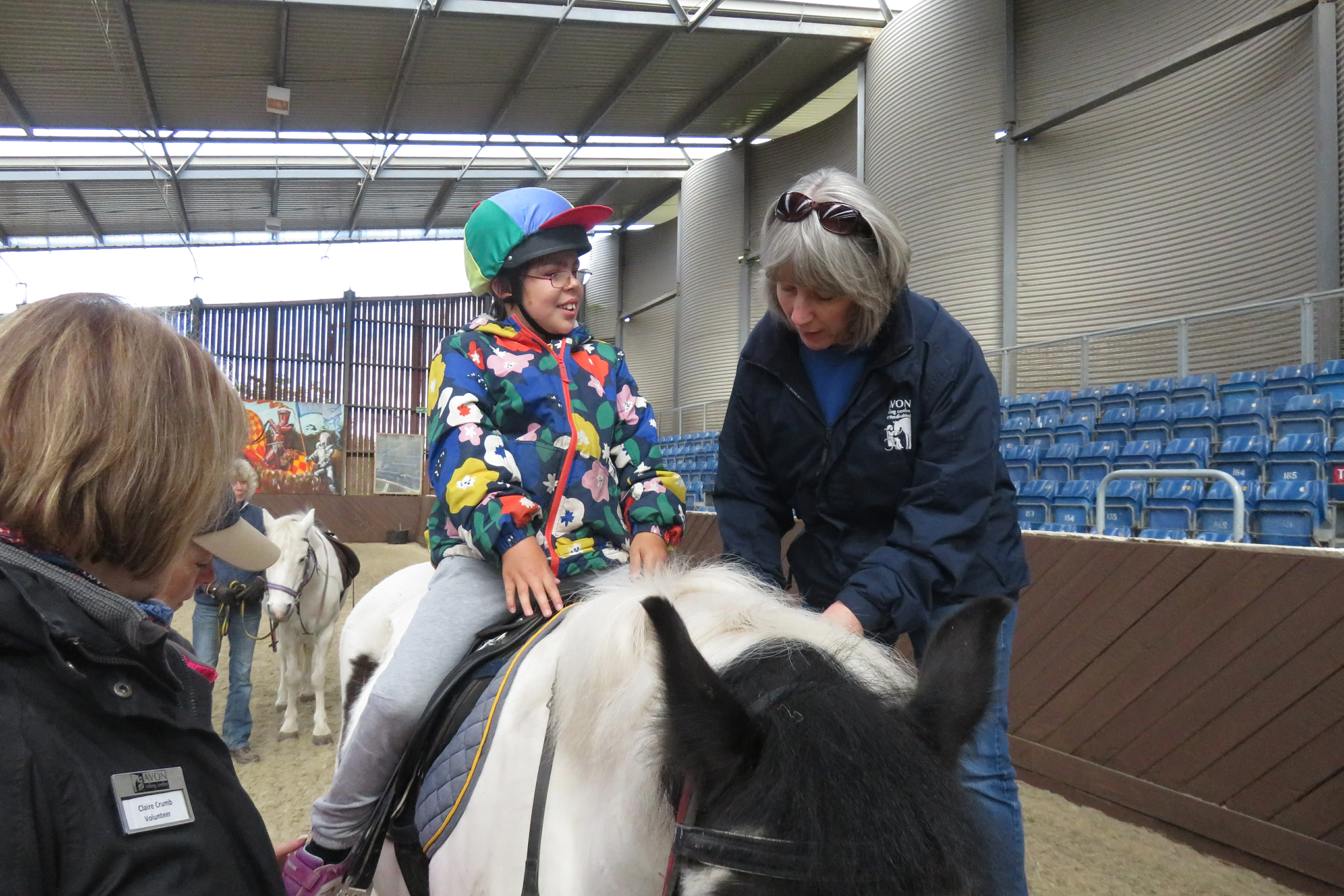 Kim Langbridge, a coach at Avon Riding Centre and Beatrice Little, aged 10
