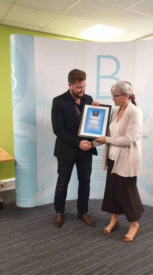 Stuart Coupland with Butterwick Hospice