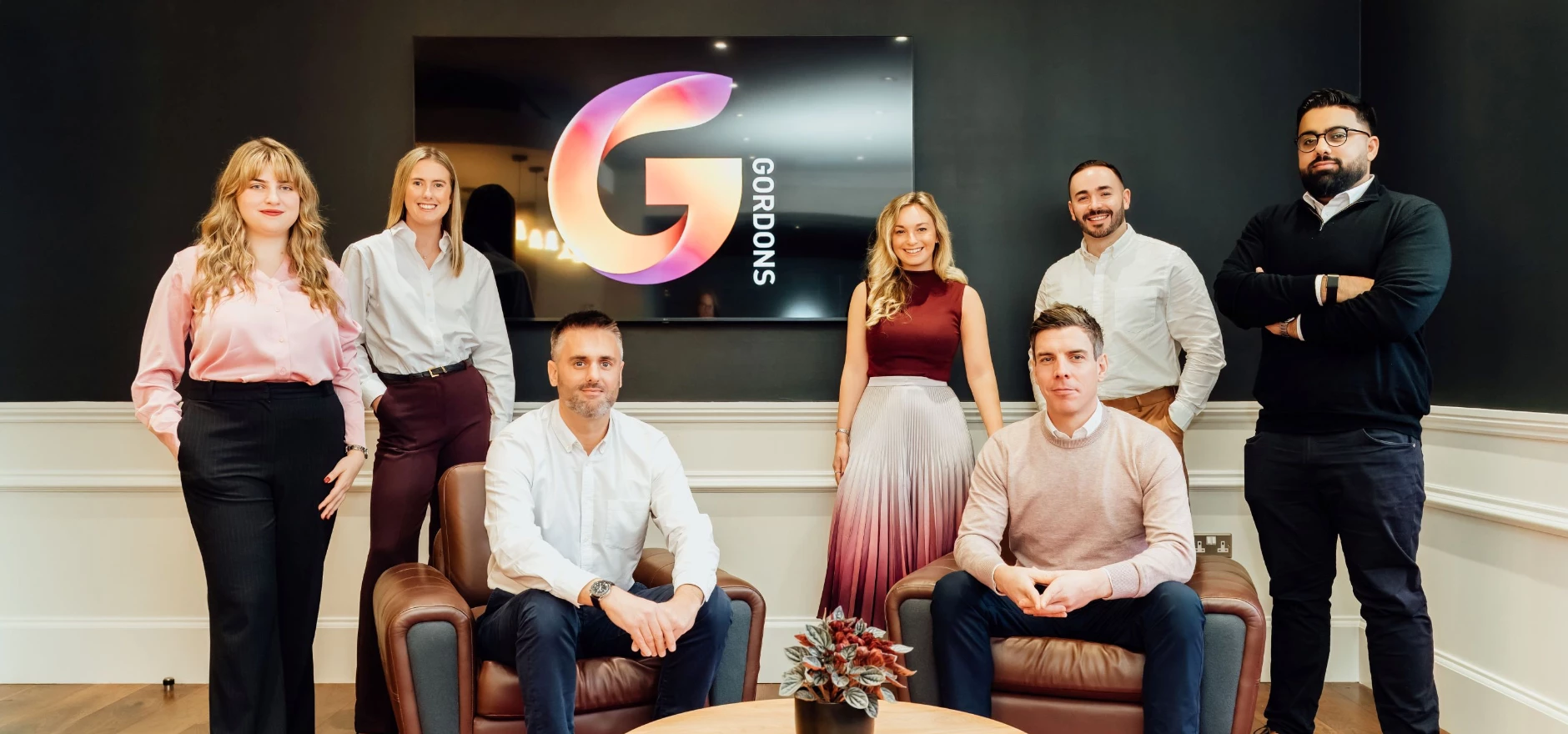 Magnificent seven - from left, Gordons’ commercial contracts team comprises Alesia-Maria Iliescu, Ella Fitzpatrick, Andy Brian, Lauren Wills-Dixon, Ryan Gracey, Will Powell and Tosif Bashir.jpg