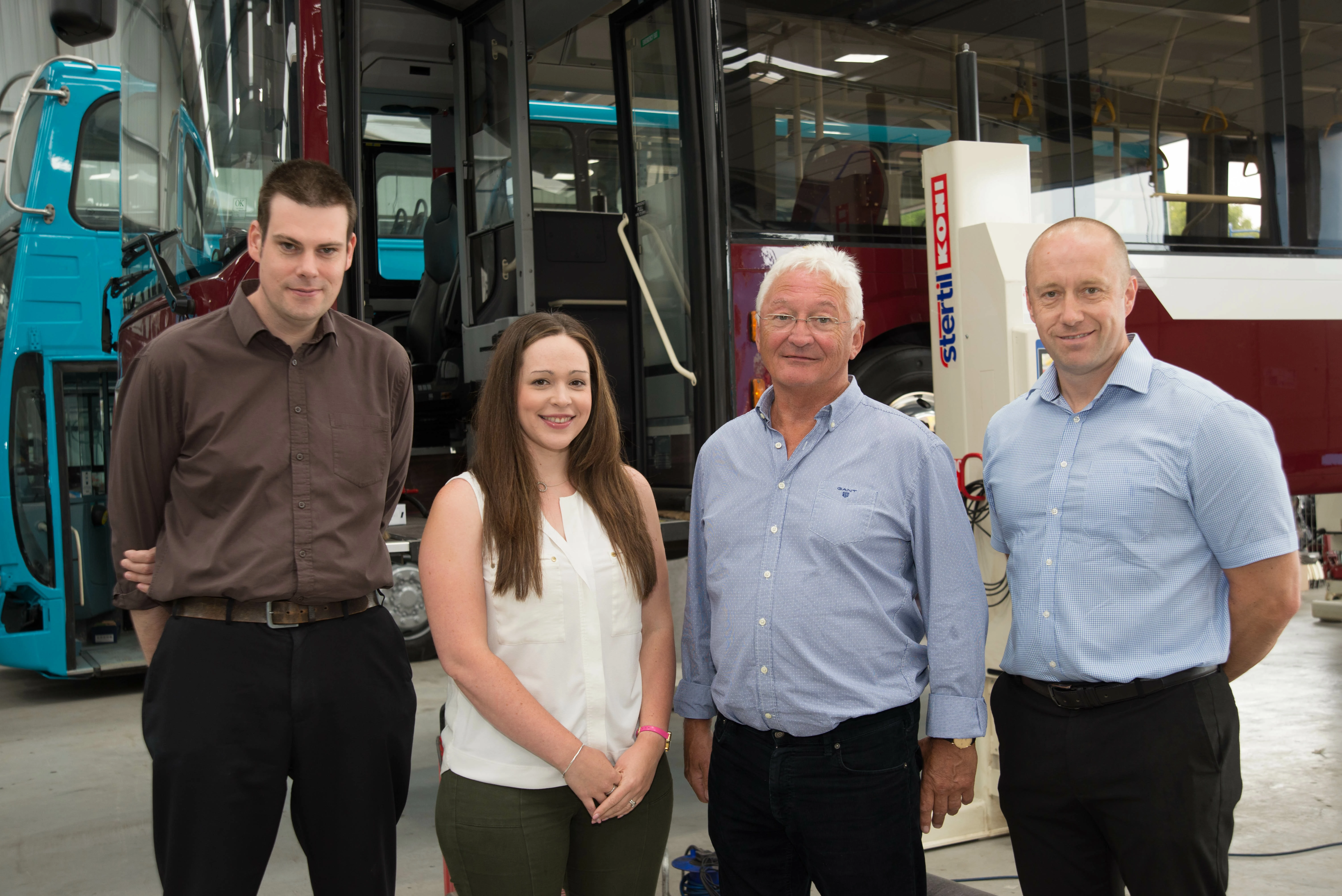 L-R: Chris Walker and Katy McIntosh (Rural Growth Network) with George Thornton (Thornton Brothers) and Gary Roe (Arch)