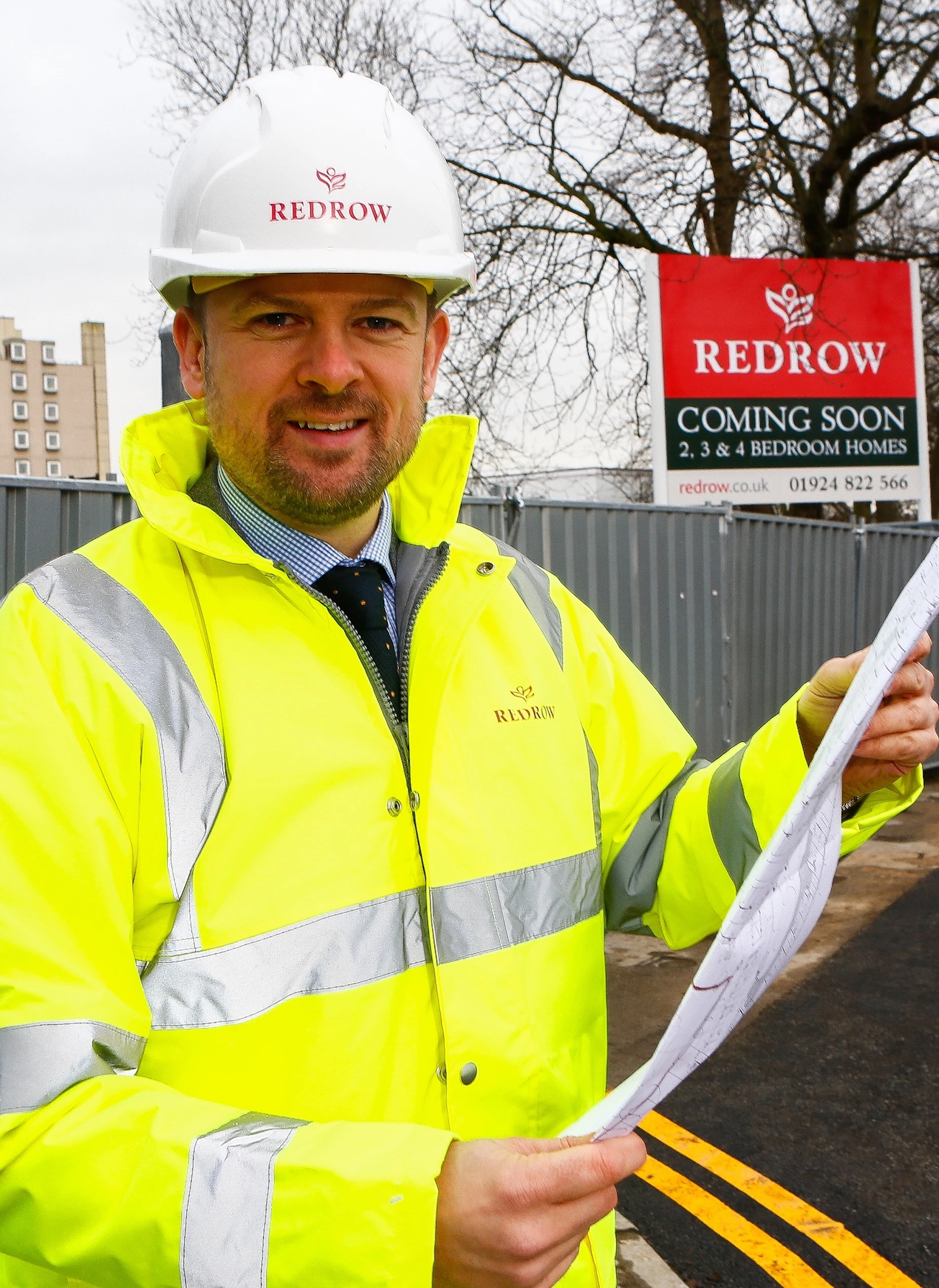 Redrow’s North regional chief executive Warren Thompson, outside the Bishopgarth site.