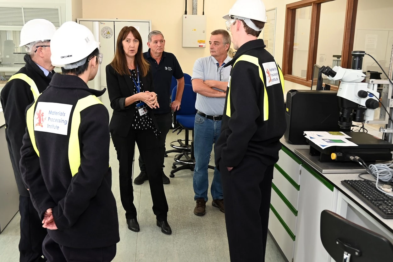 Conference delegates tour the Material Processing Institute's research facilities