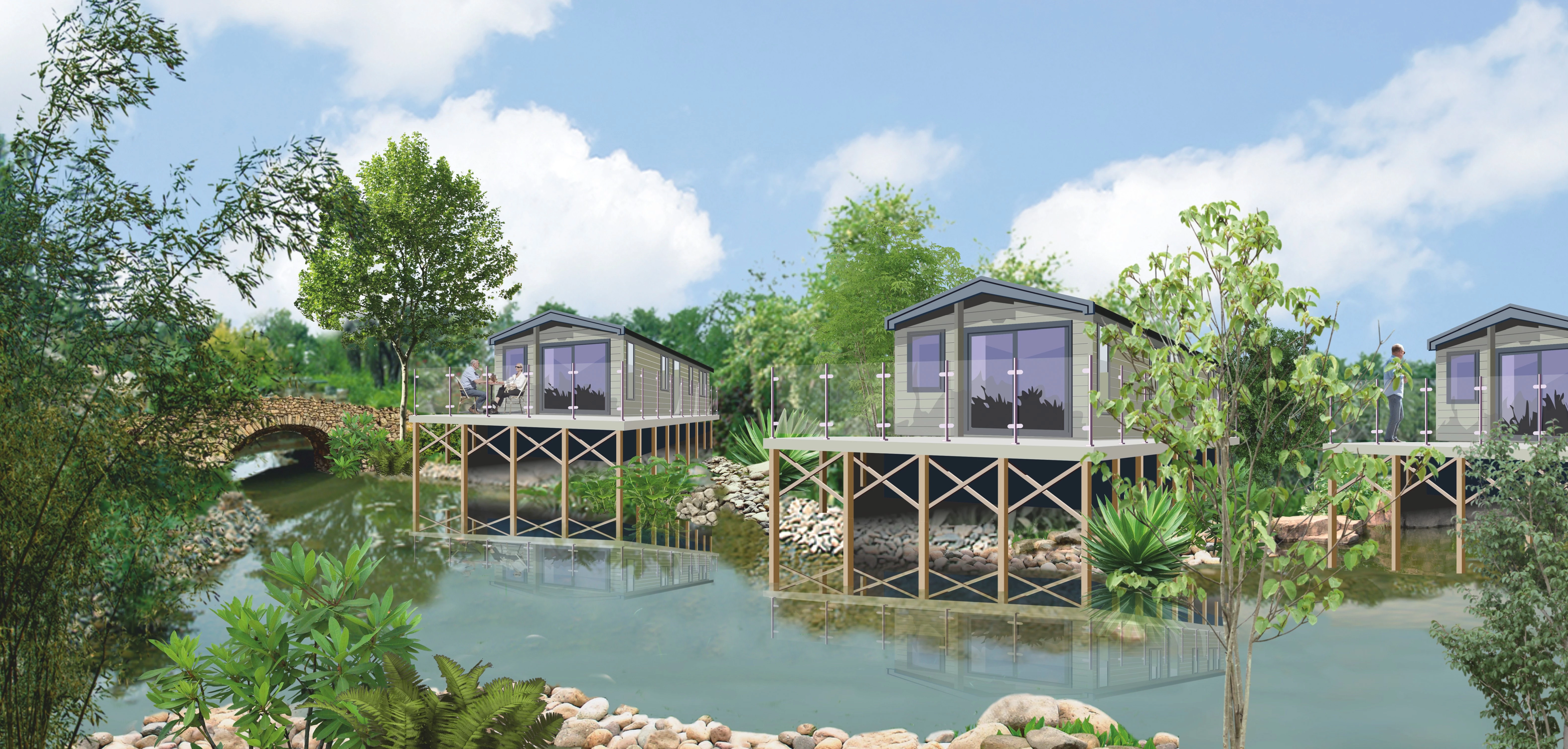 CGI of Wayside Holiday Park development.