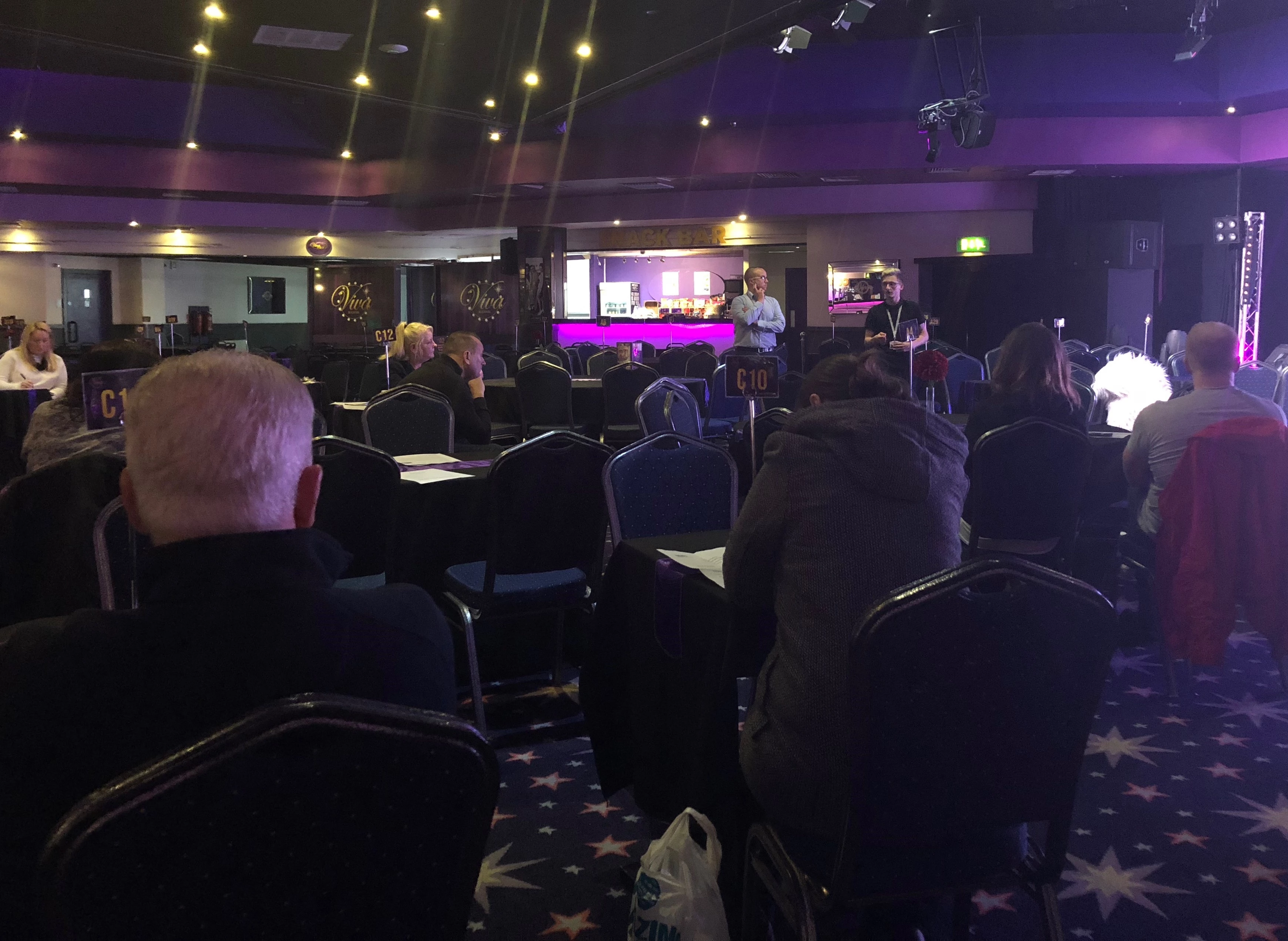B&FC student David Shackleton presenting to licensees at Blackpool’s Pubwatch meeting