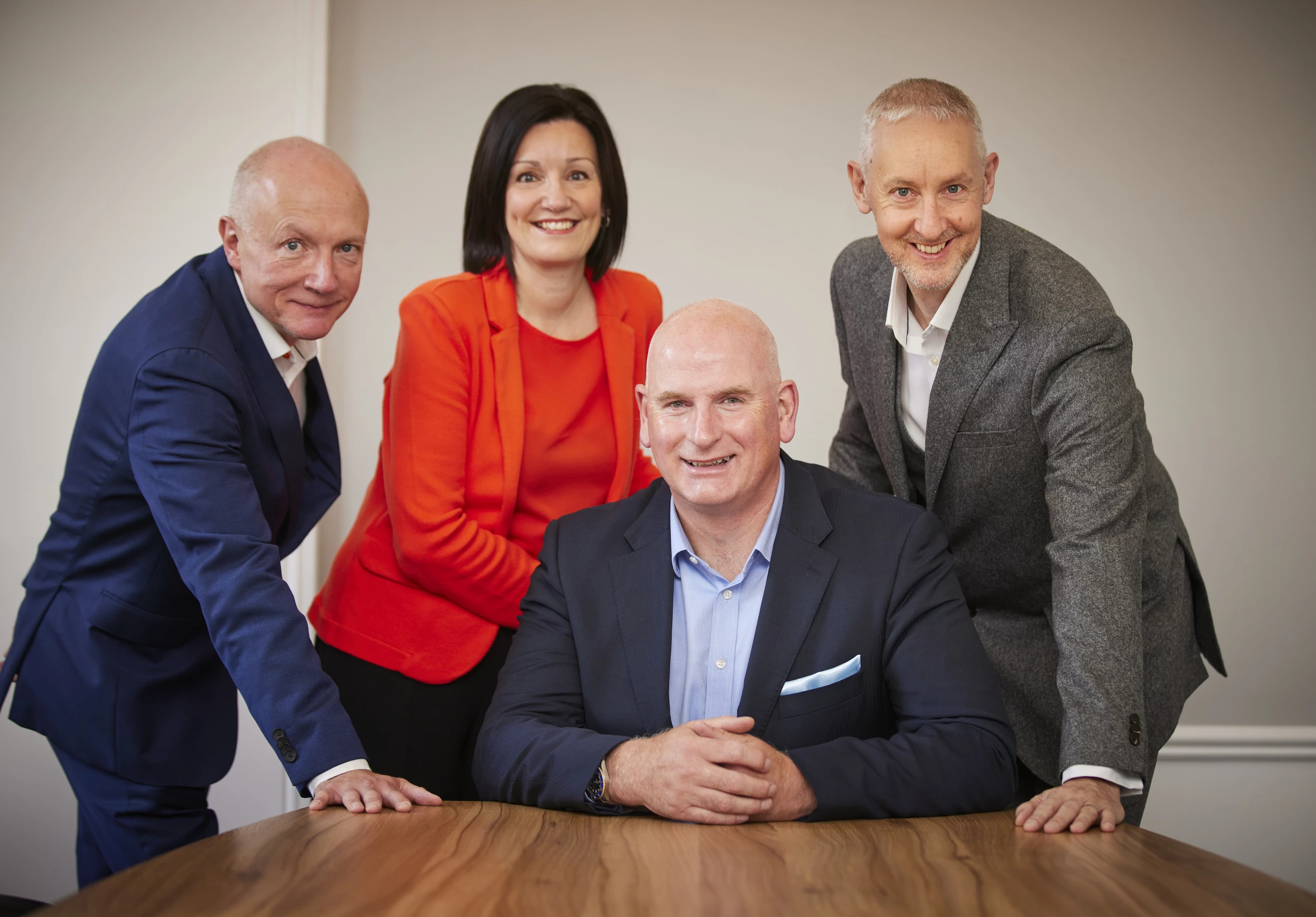 James Murphy is pictured, seated, with L-R Phil Foster, Caroline Munday and Lee Kingshott