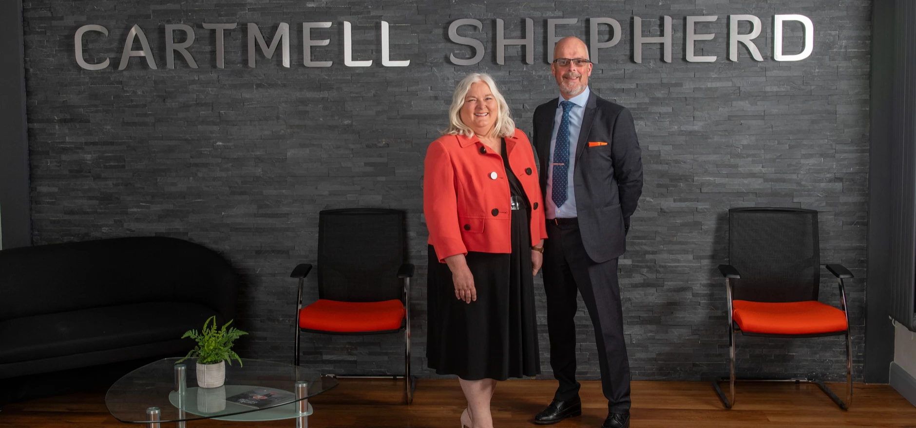 Joanne Stronach, who will take over as Managing Director, with current MD Peter Stafford (2).jpg