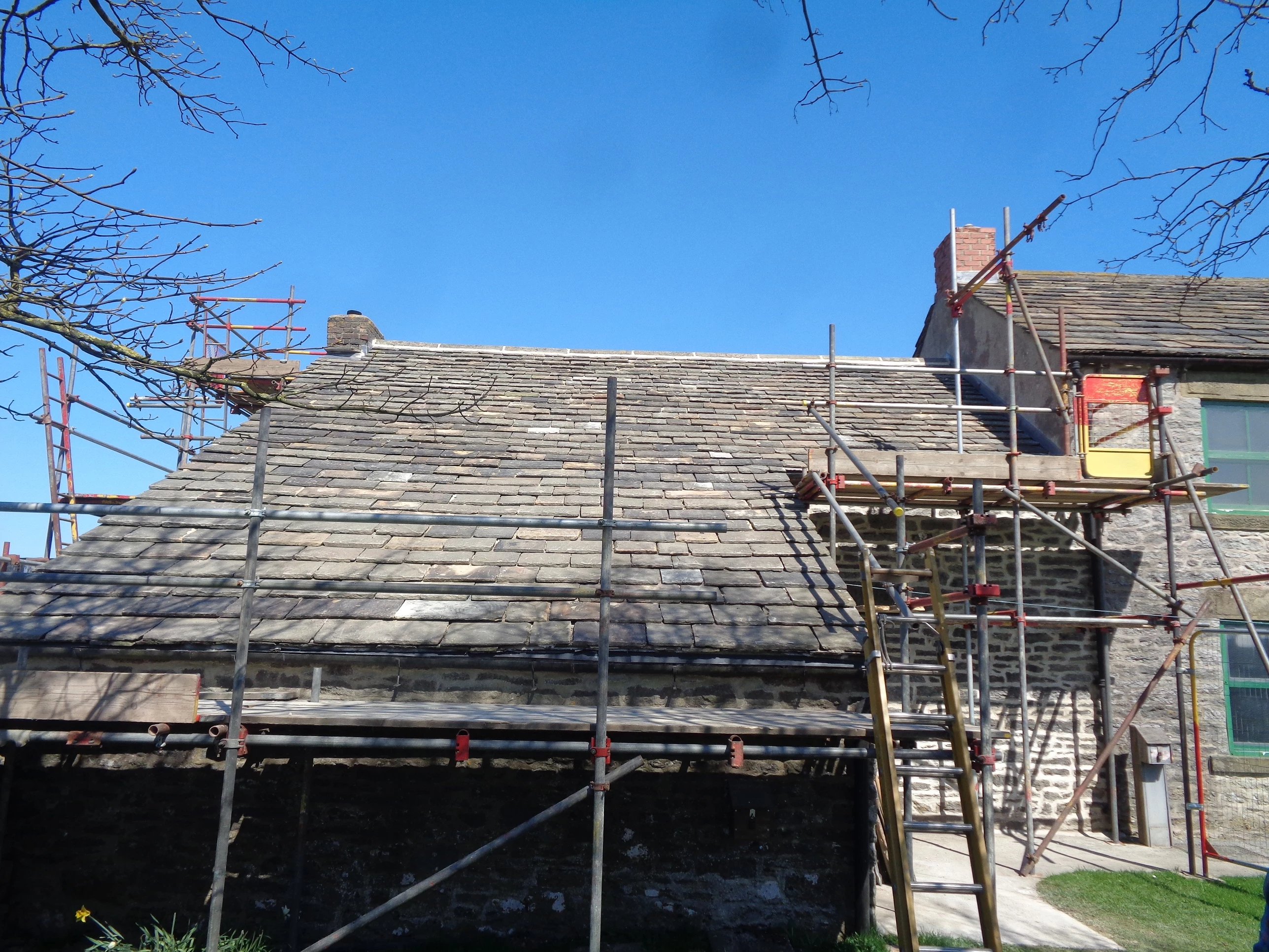 The new roof at Magpie Mine, Derbyshire, installed by Martin-Brooks.