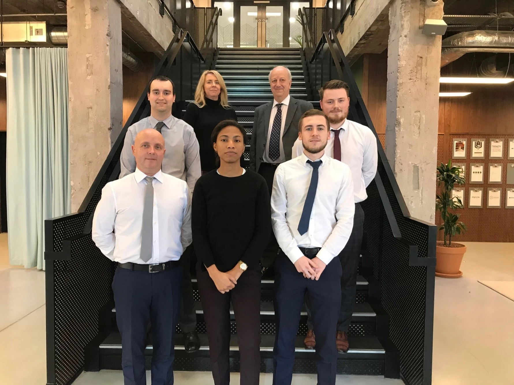 Service Delivery Manager, Kelly White, and David Singleton, Regional Manager for England and Wales at Edge Testing, with a team of new recruits in the new Manchester Digital Testing Hub