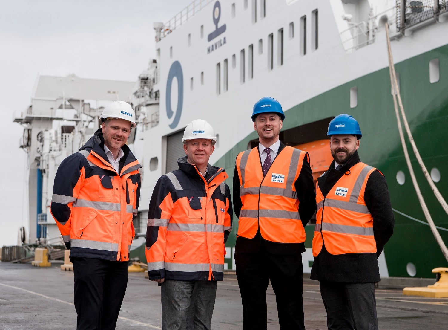 Paul Parry, Business Development Manager of Port Training Services, Martin Lawlor, CEO of Port of Blyth, Jon Ridley, Assistant Principal Newcastle College and Marc McPake, Director of Business Partnerships Newcastle College