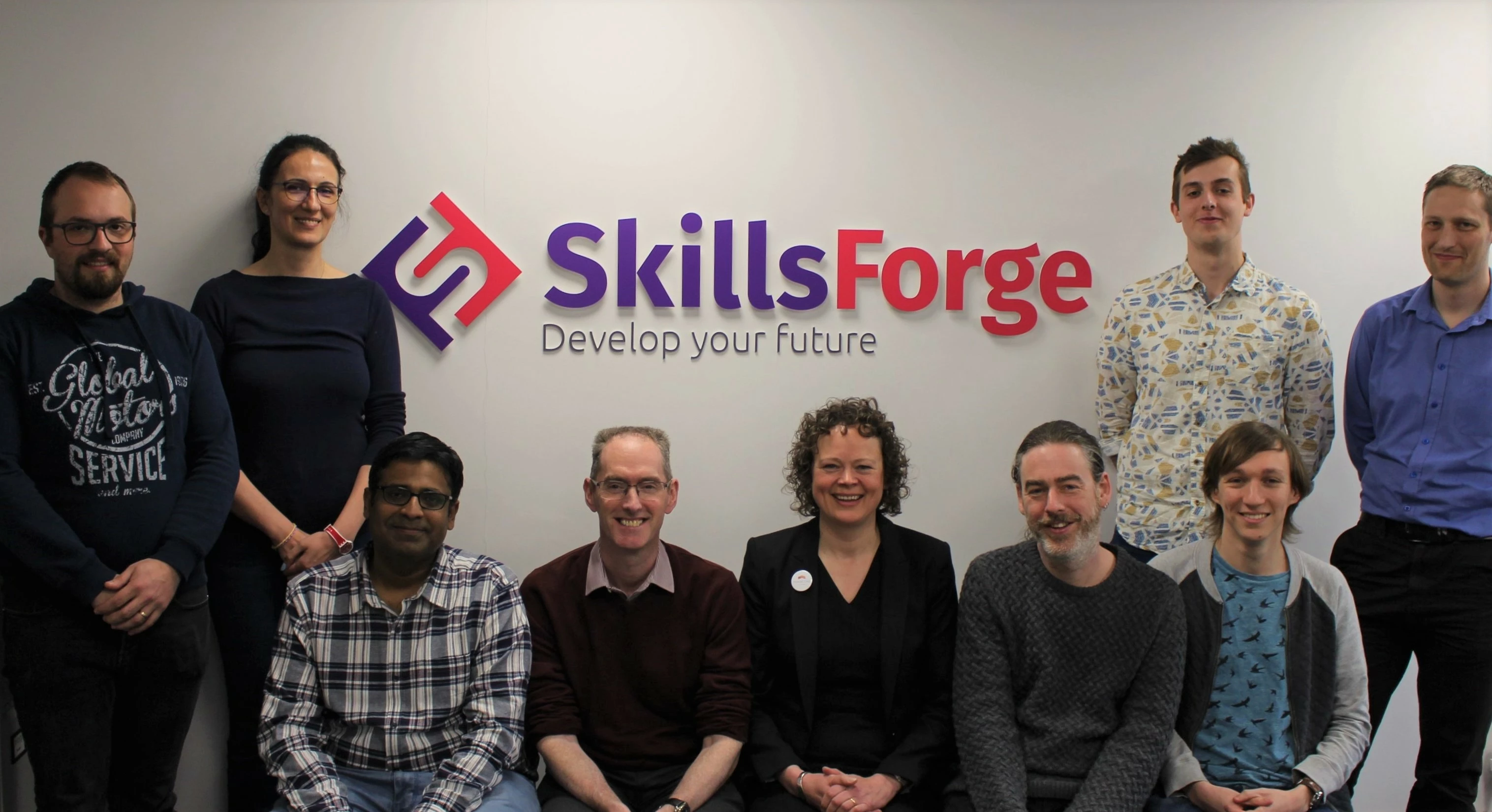 The SkillsForge team with Claire Bennett
