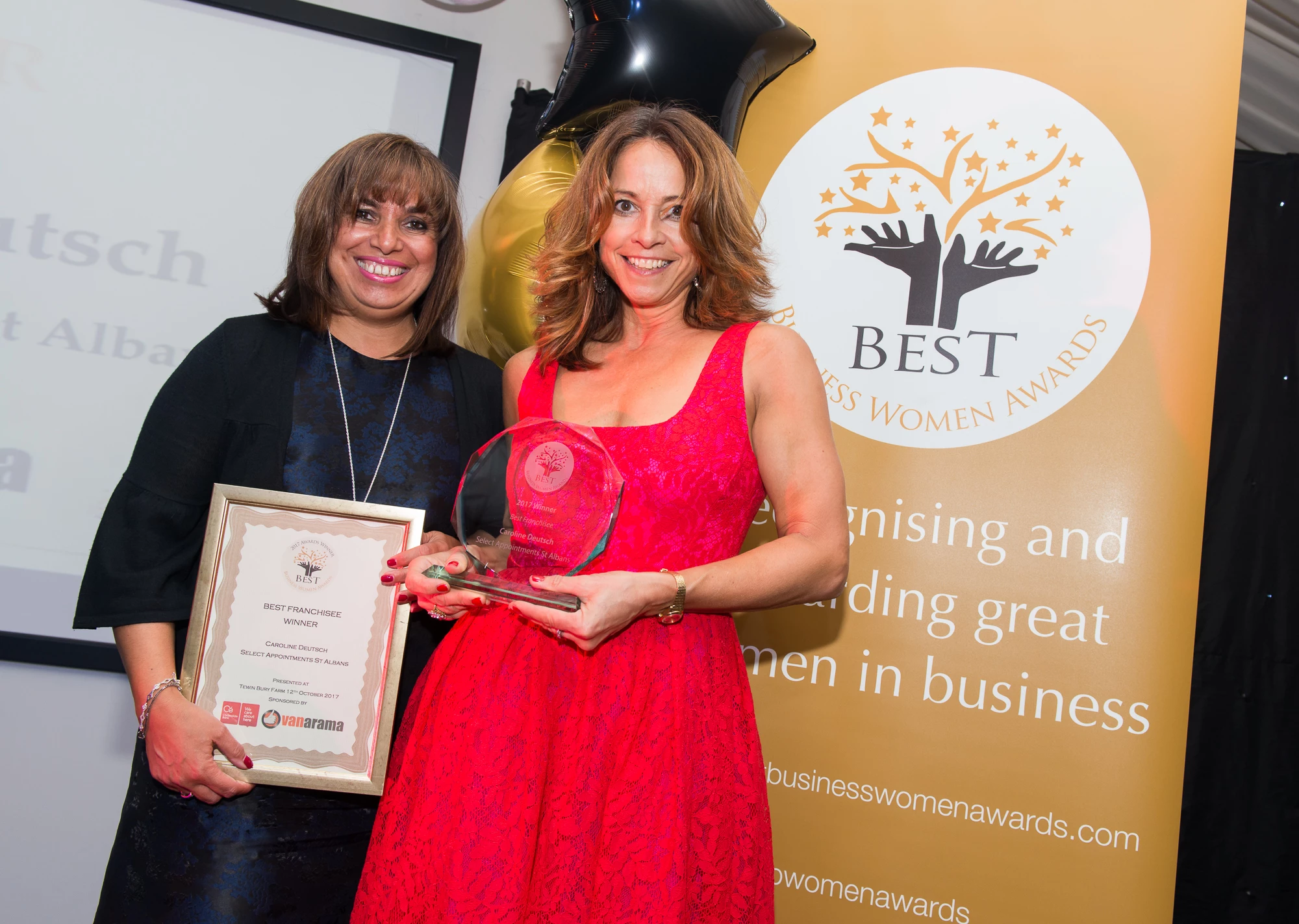 Caroline Deutsch from Select Appointments crowned Best Franchisee in the 2017 Best Business Women Awards