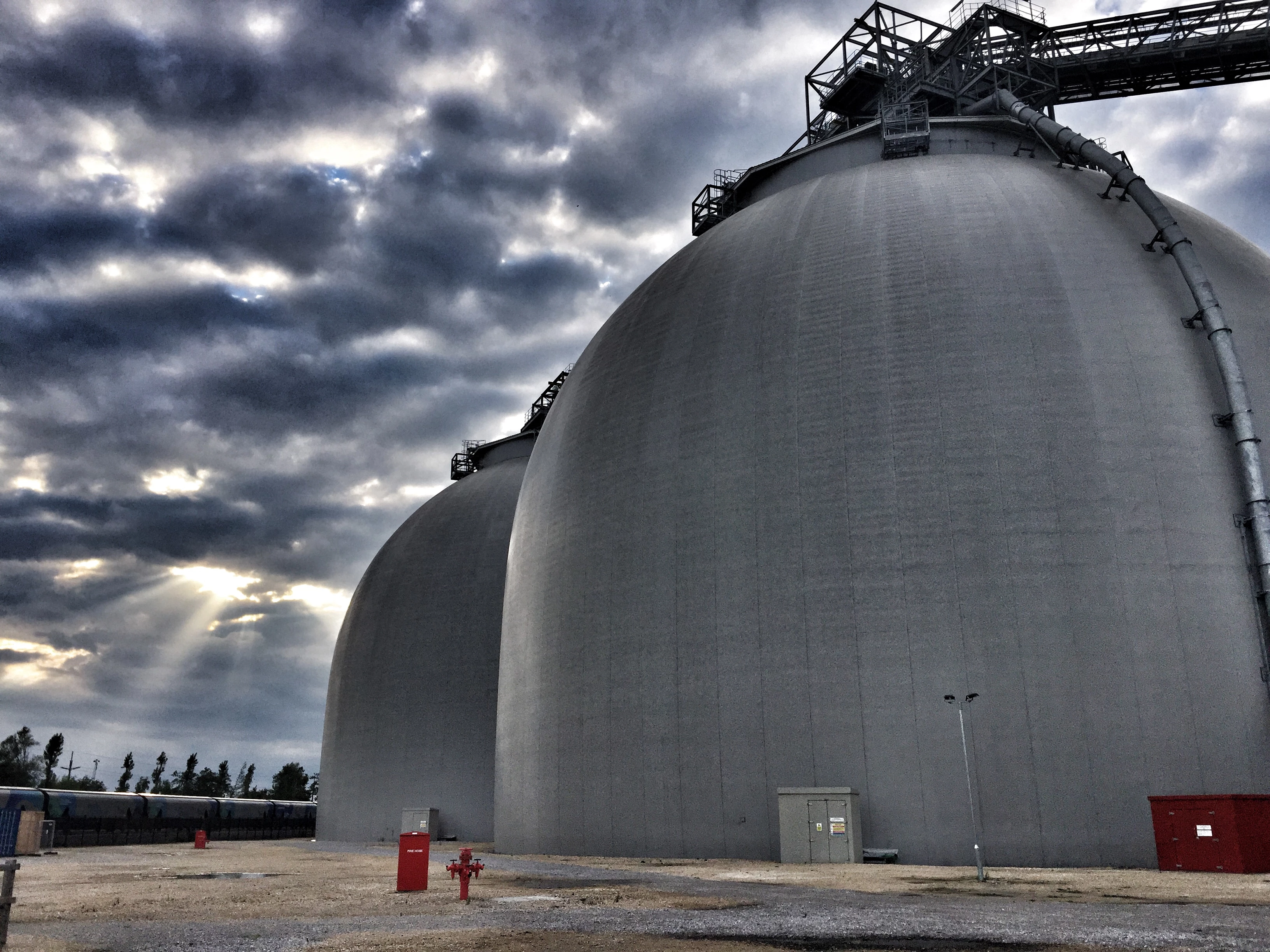 Biomass domes at Drax Power Station