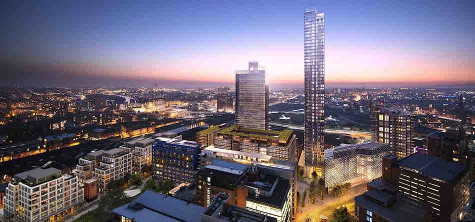 CGIs of Nickel & Dime, two new towers within the St. John’s development
