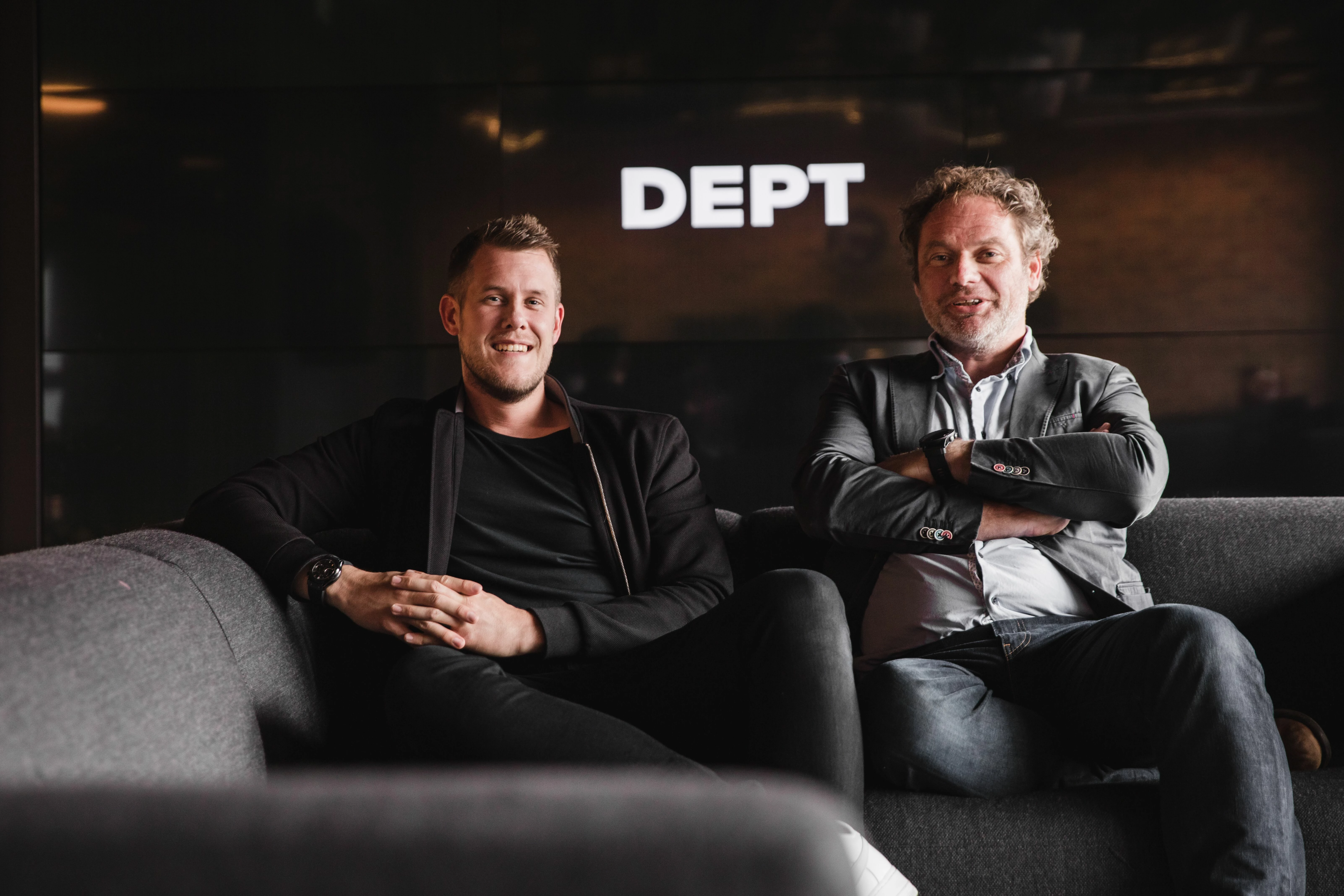 (left) Jake Welsh, the founder of e3creative, and (right) Managing Director of Dept UK & US, Jasper van de Luijtgaarden