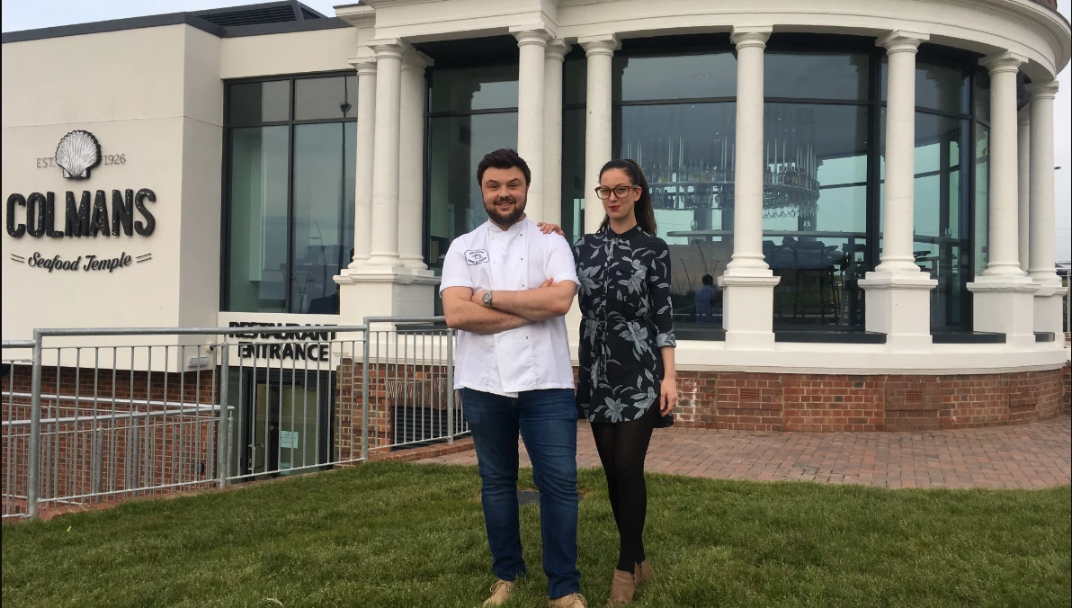 Richard Ord and Alex Vladoiu at the new seafood eatery, South Shields. 