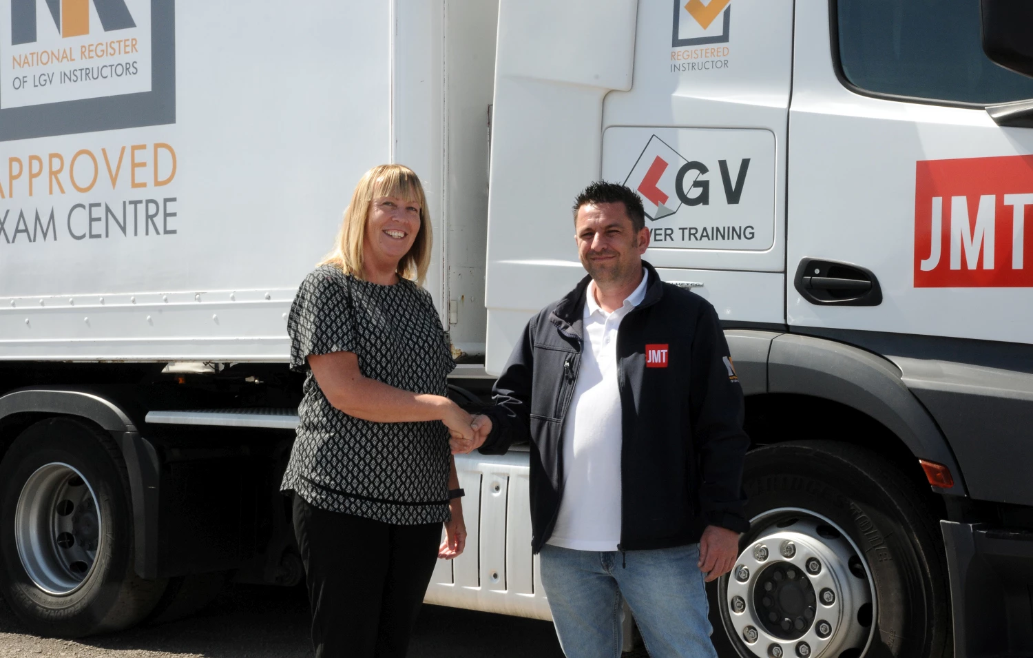 Jane Cusse, Investment Manager at Finance For Enterprise with Jamie Wright, director of JM Trucking