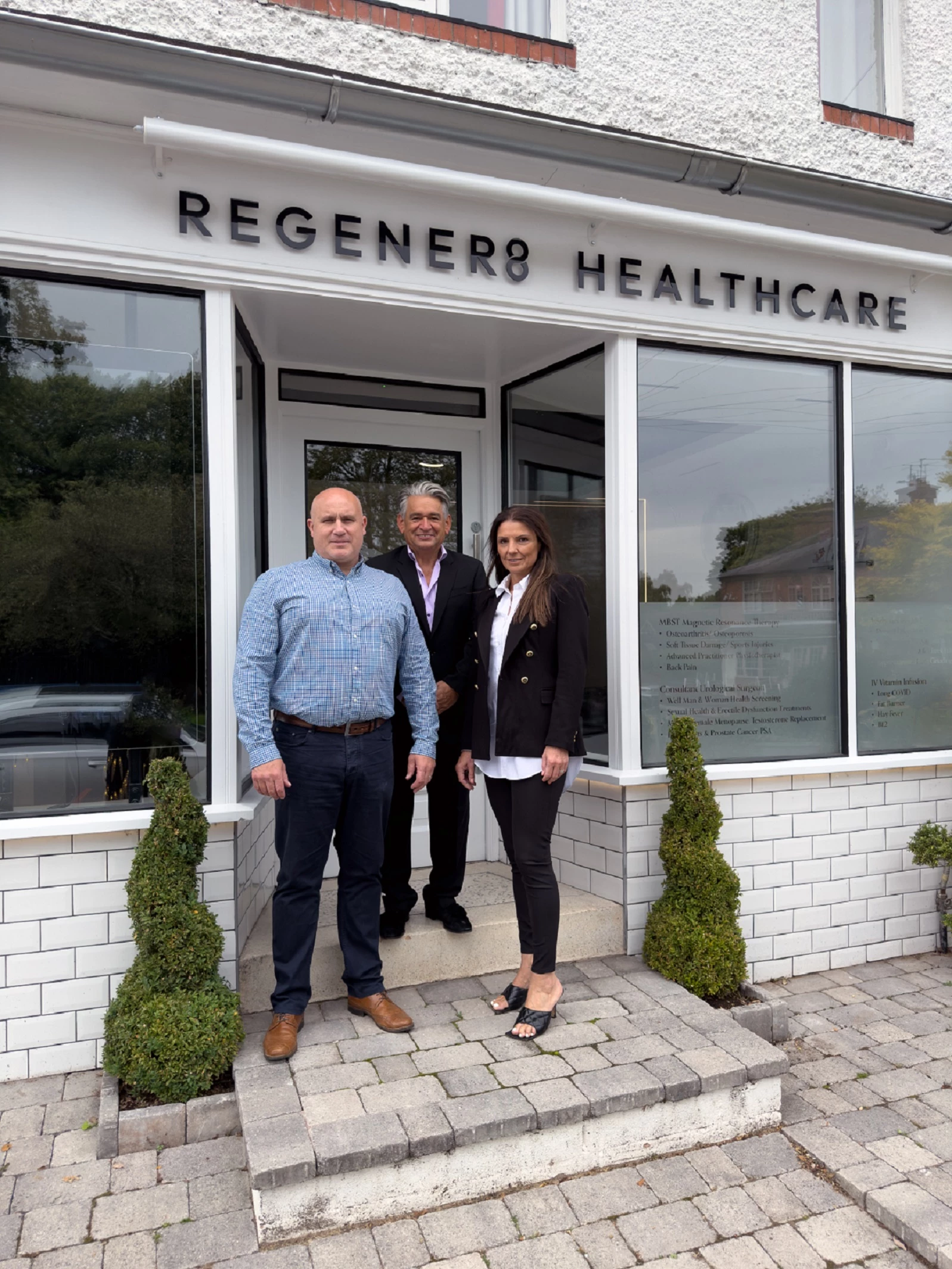 Milan Mazic, centre, with Regener8 Healthcare team