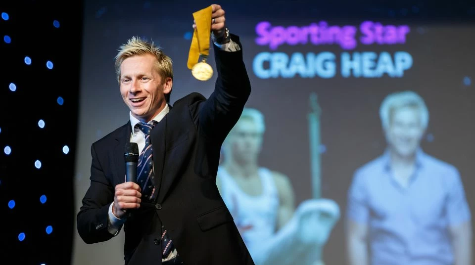 Craig Heap at Gateshead School Sport Awards