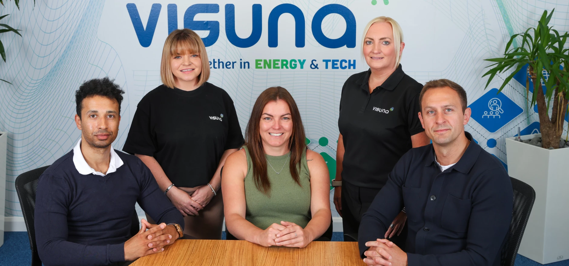 Pictured, from left to right, are Aaron Kah, business development manager; Laura Hird, recruitment manager; Cheryl Scott, recruitment manager; Kelly Walker, operations director; and David Bolton, chief operating officer