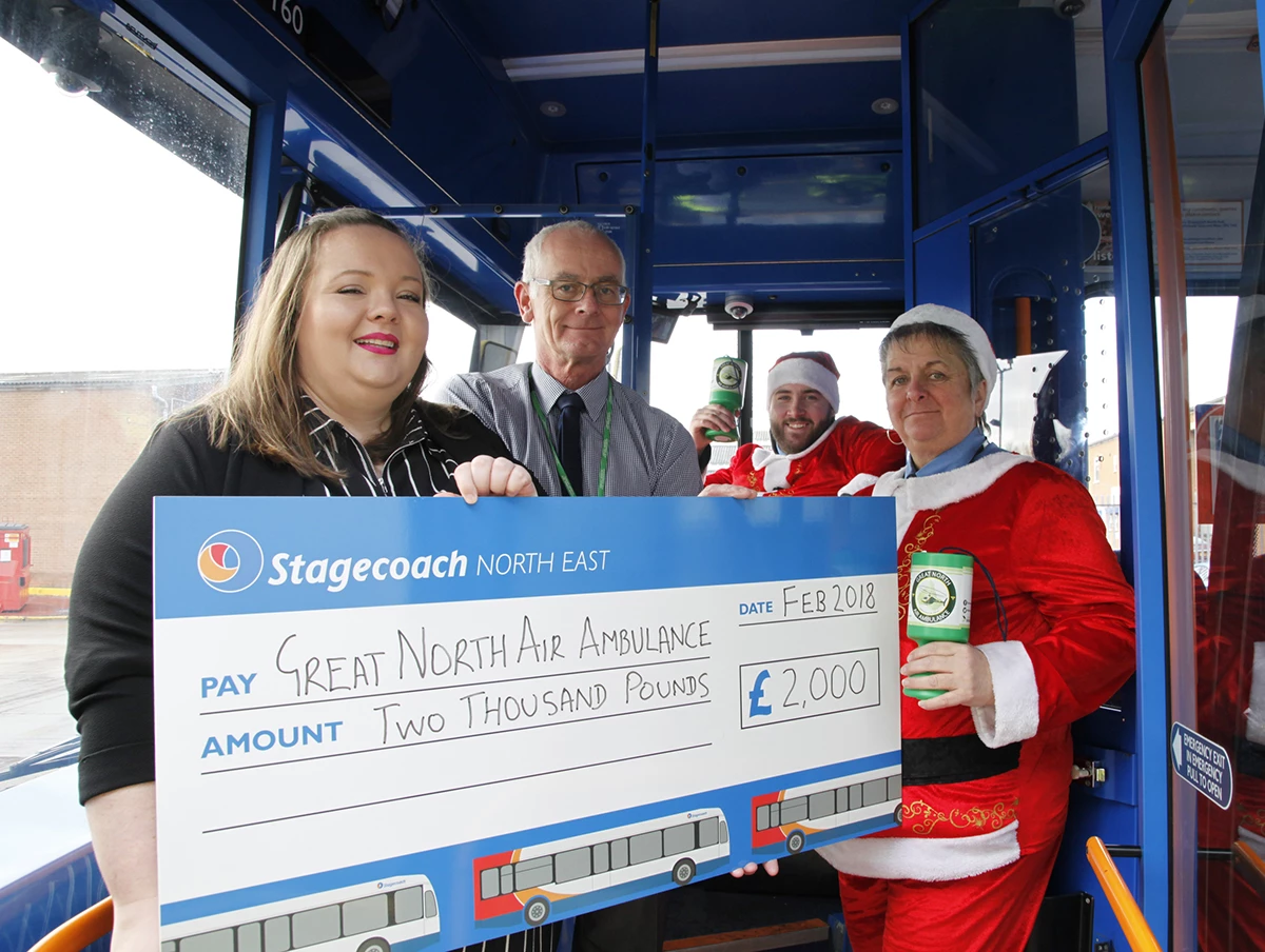 Stagecoach Teesside donate to GNAAS 4