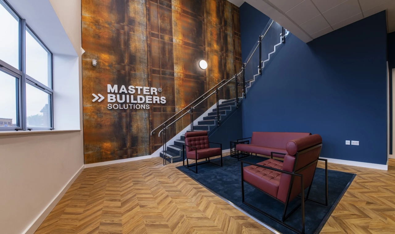 The new reception area at the headquarters of Master Builders Solutions UK