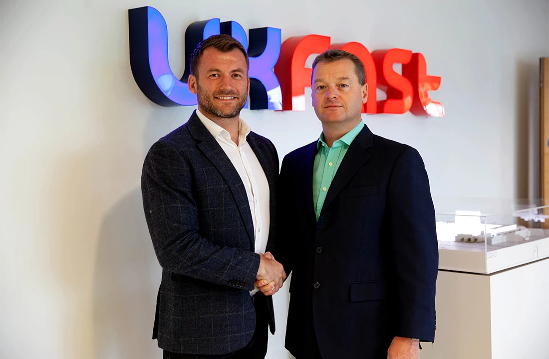 Mark Cueto, Commercial Director at Sale Sharks and Lawrence Jones MBE, UKFast CEO