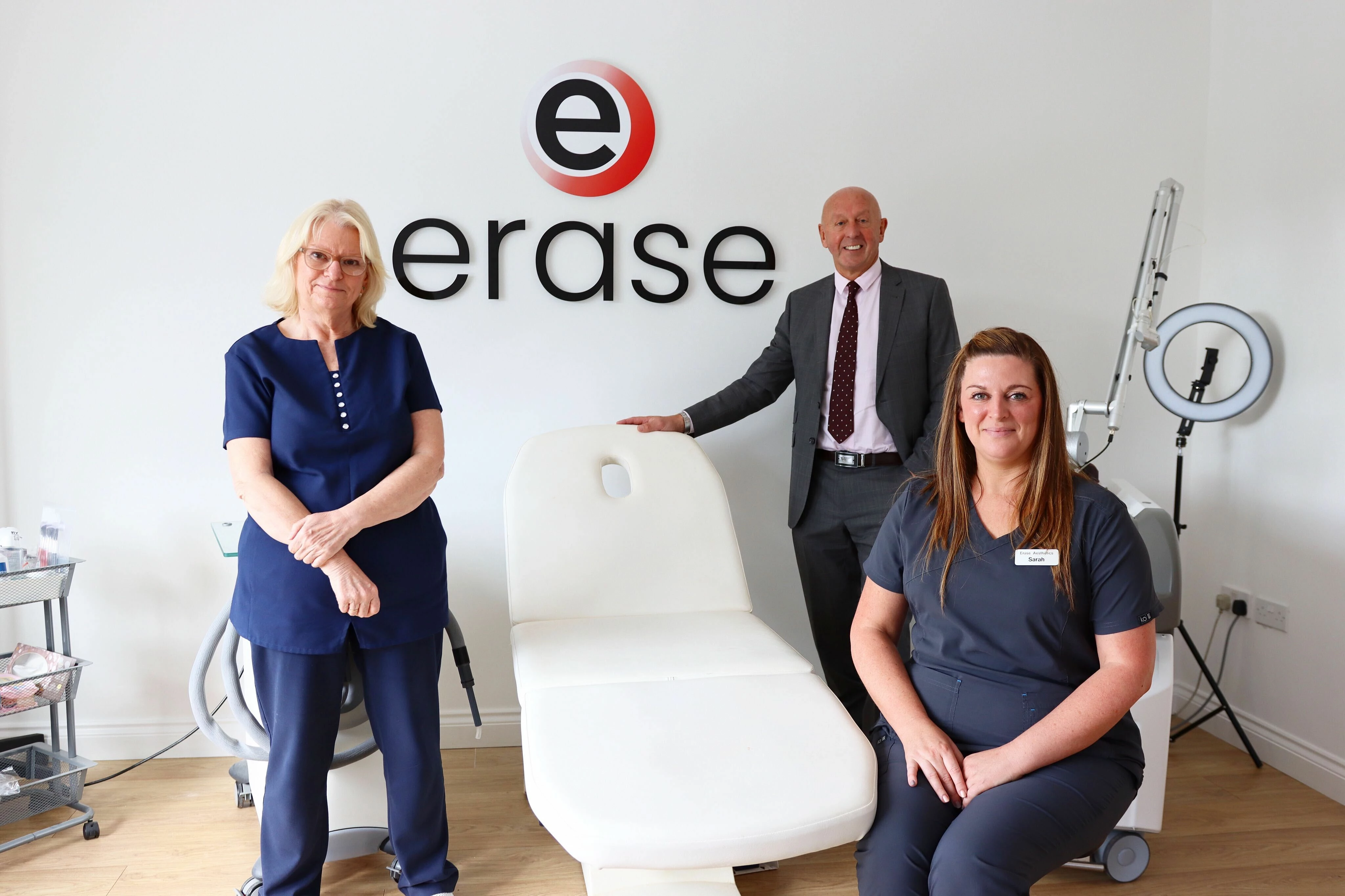 (left to right) Erase director Jackie Holden, business strategy consultant Gary Lumby and director Sarah Bishop 