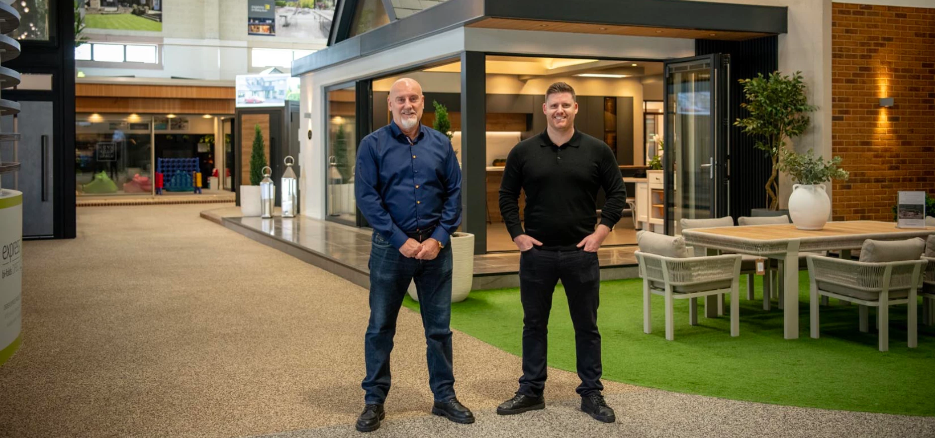 Express group MD Steve Bromberg Jnr right with his father and Chairman, ....jpg