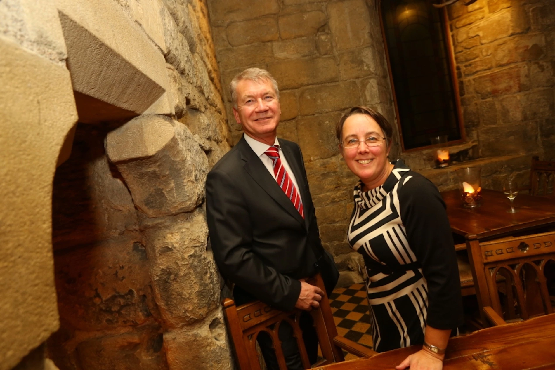  Barrie Hensby with NEL chief executive Yvonne Gale