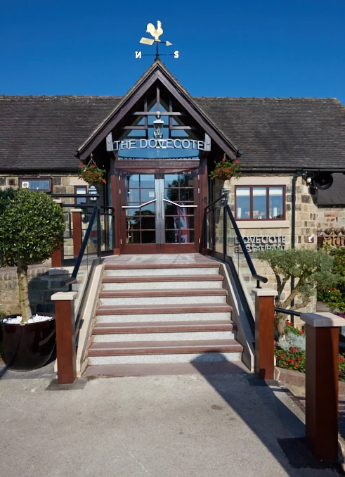 Dovecote restaurant entrance at Morley Hayes