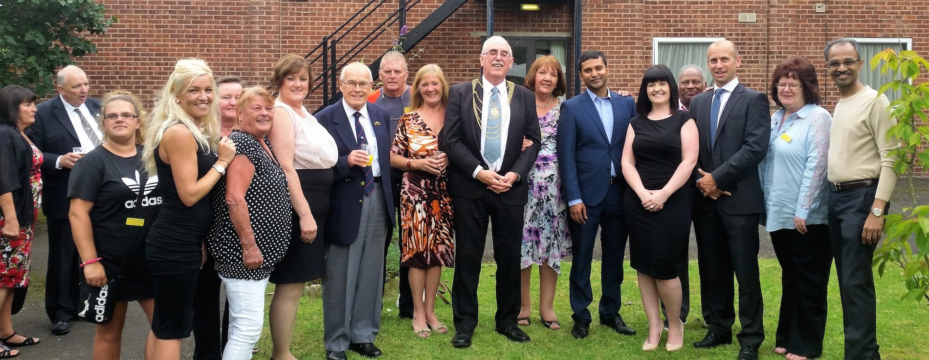 Doncaster Mayor George Derx with the Barclays and the Church and Manor Care Home team.