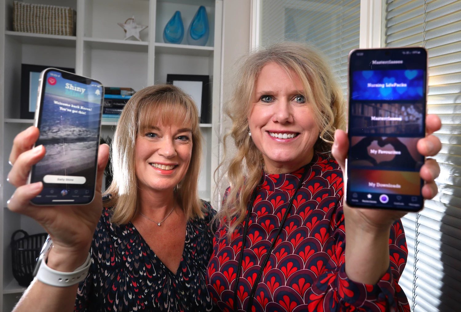Nurse Karen Storey with ShinyMind founder, Rebecca Howard.