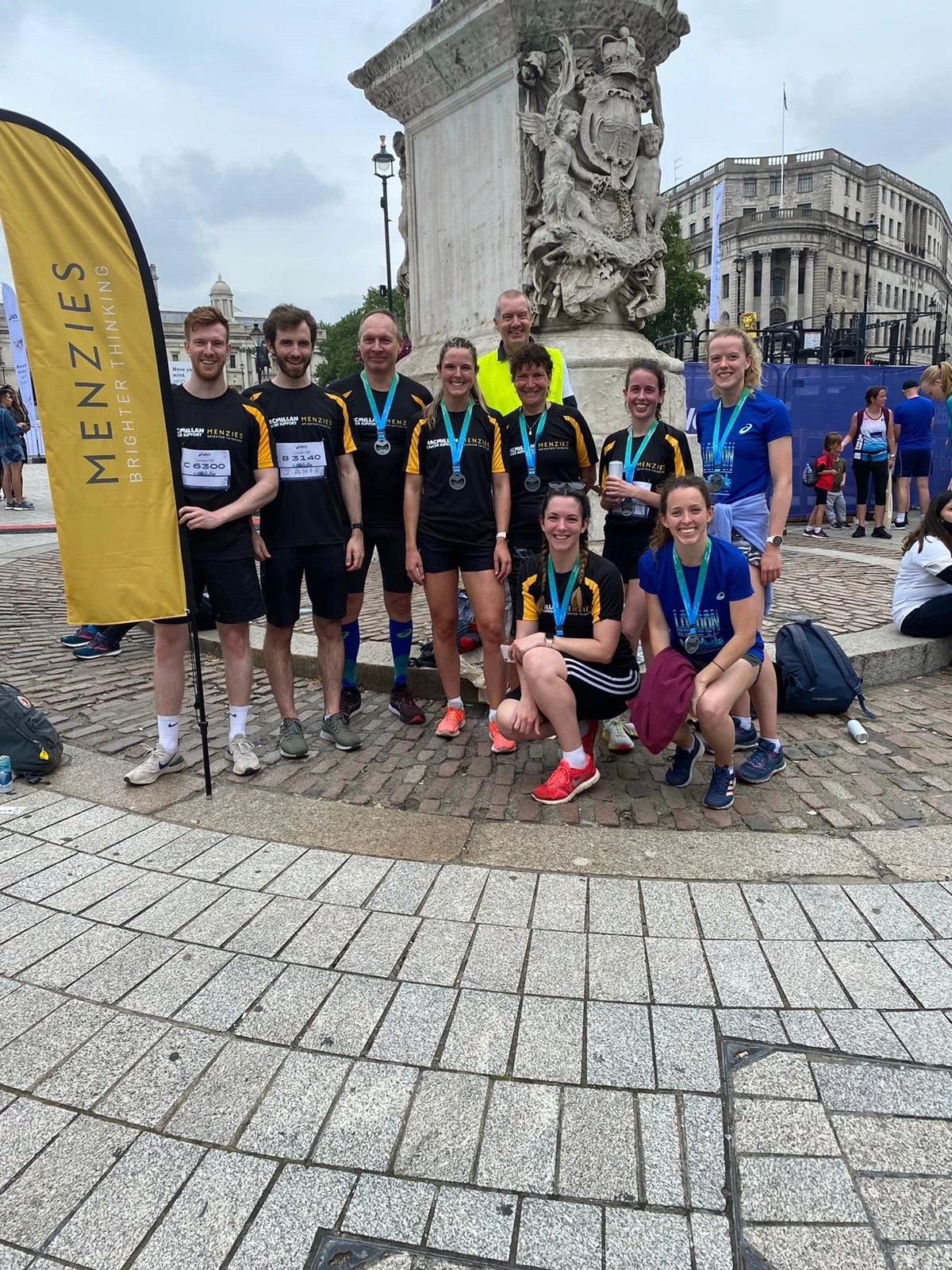 Staff at Menzies finishing the Asics 10k run