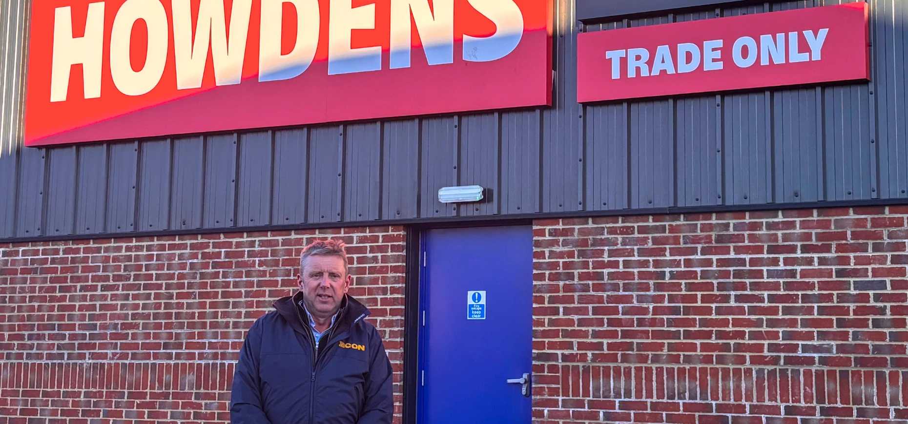 Canalside Developments Director, Jonathan Lupton, pictured outside the Howdens premises.