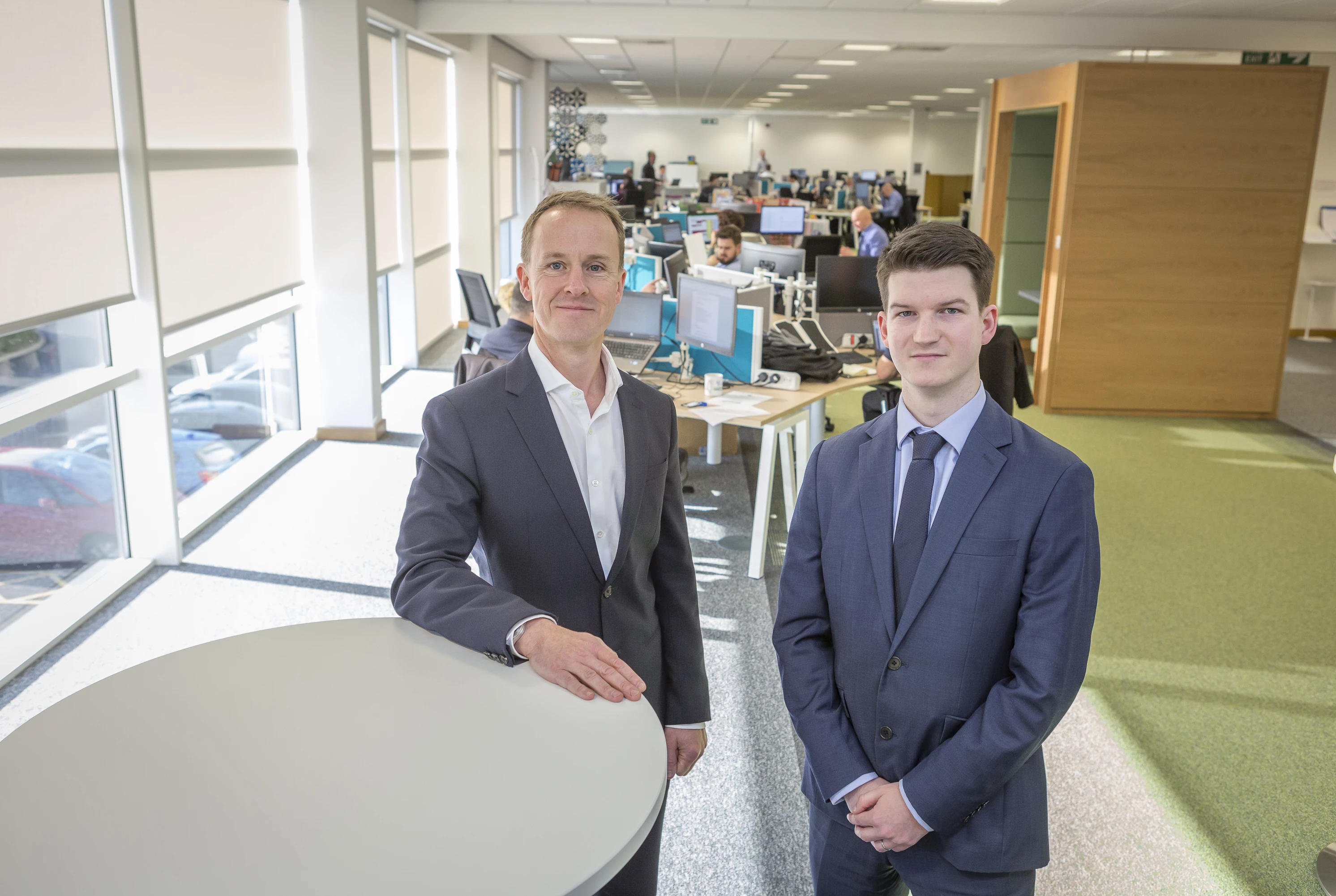 Pictured are (left to right) Paul Wellstead, Developer at Spectrum Business Park, Seaham with Oliver Birleson, Account Manager at Aspire Technology Solutions