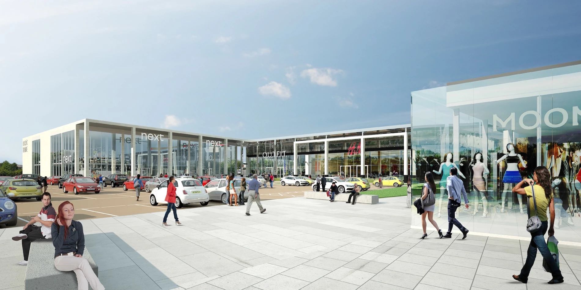 CGI of Thorpe Park Leeds' upcoming retail and leisure park due for completion this Autumn.