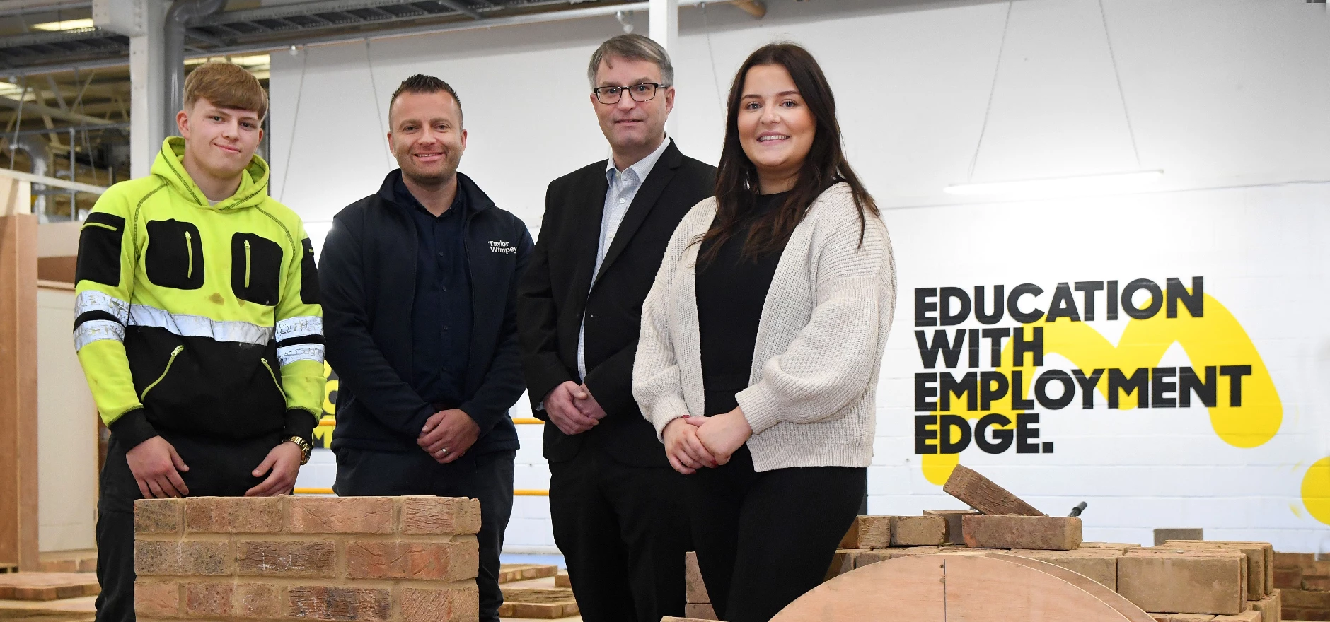 L-R Billy Watson, Gateshead College student,Neil Riddell, Taylor Wimpey, John Deary, Gateshead College,Hannah Laverick, Taylor Wimpey.jpg